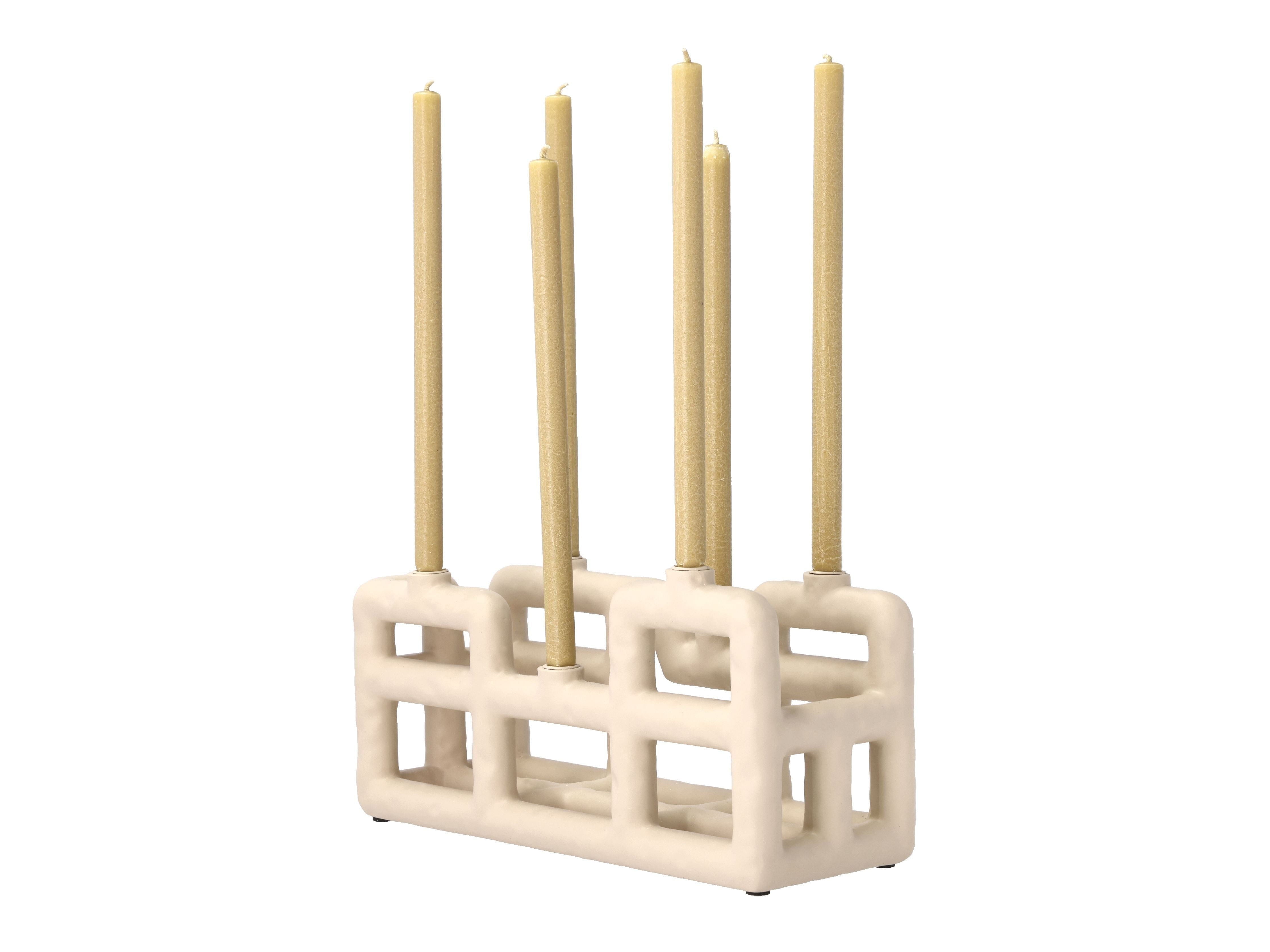 [product_category]-Villa Collection Lyng Candle Holder Large, Sand-Villa Collection-5722000282174-28217-VIL-5