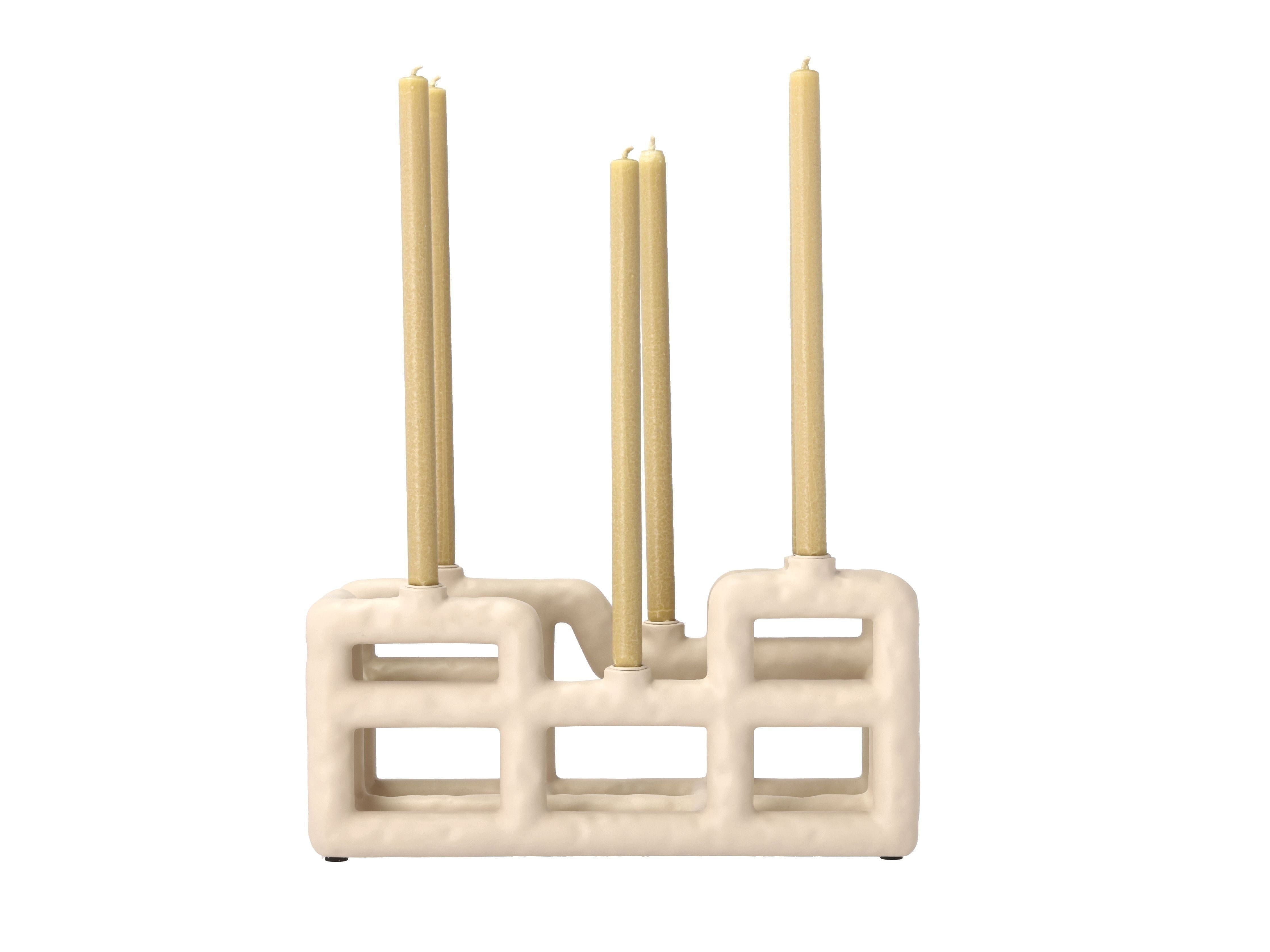 [product_category]-Villa Collection Lyng Candle Holder Large, Sand-Villa Collection-5722000282174-28217-VIL-7