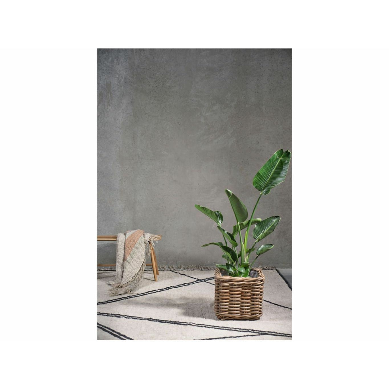 Koberečka Villa Collection Rug 300x200 cm, přírodní/černá