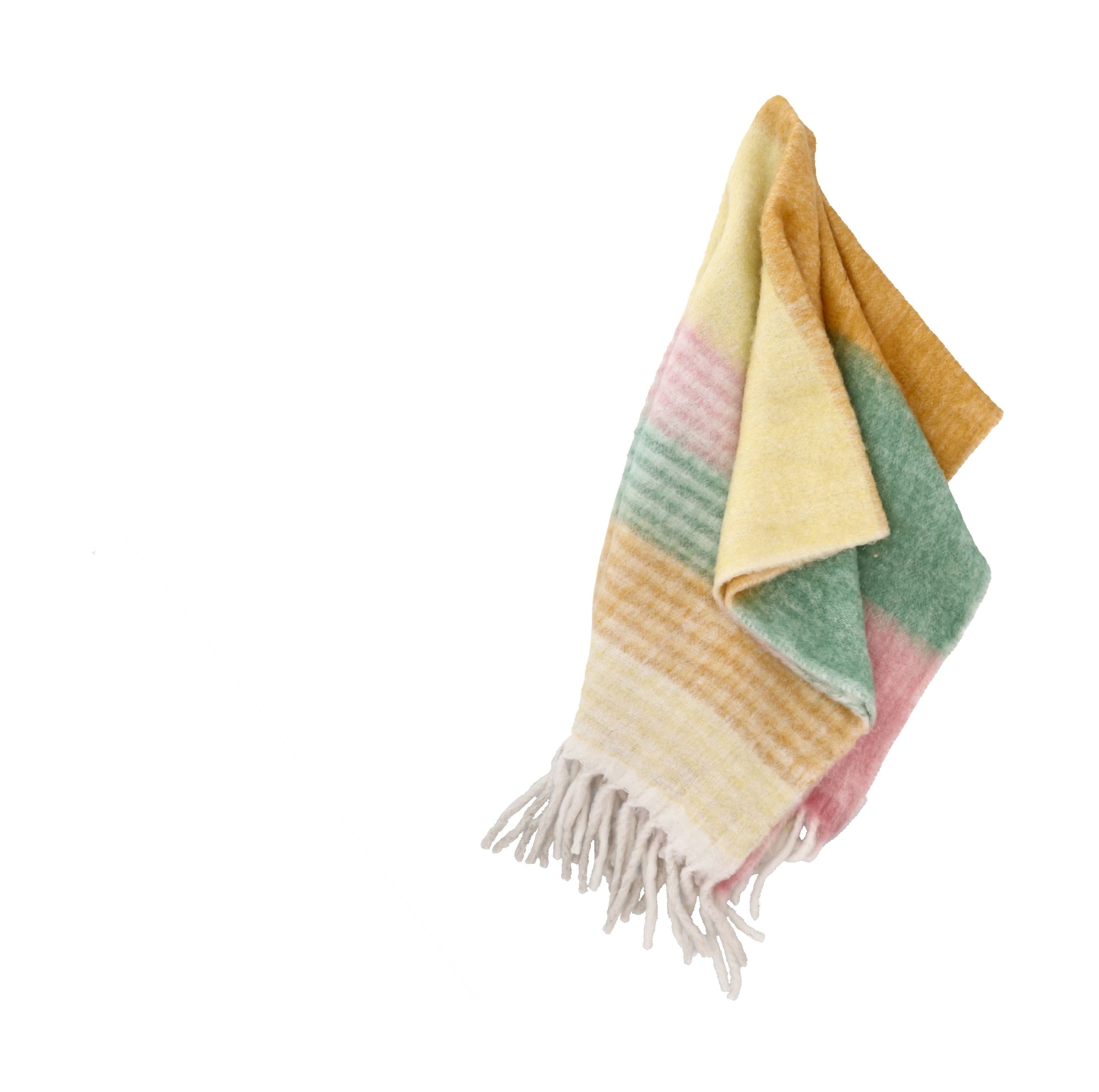 [product_category]-Villa Collection Styles Blanket, Pink/Green/Brown/Yellow-Villa Collection-5722000292142-29214-VIL-1