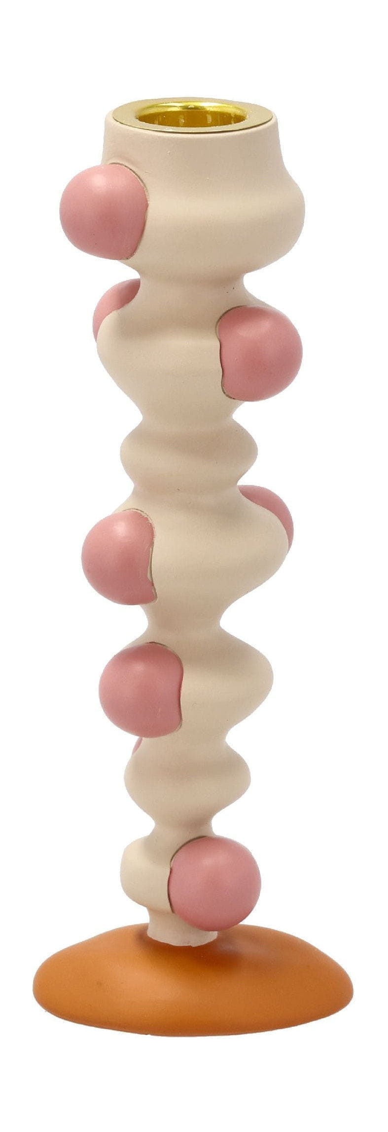 [product_category]-Villa Collection Styles Candle Holder With Dots, Offwhite/Pink-Villa Collection-5722000292357-29235-VIL-1