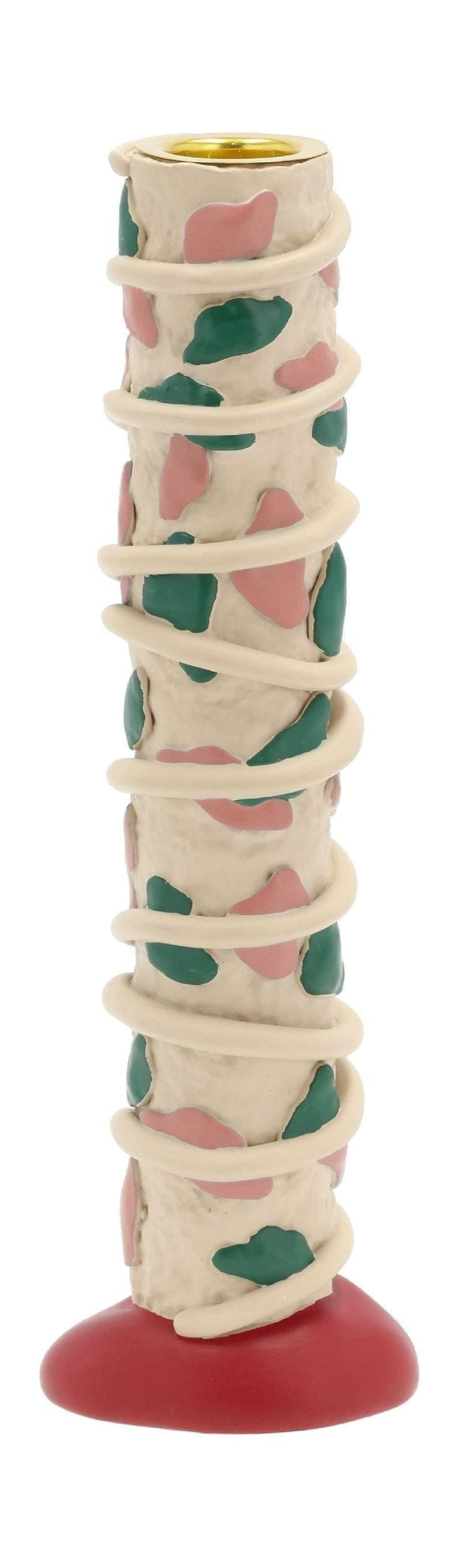 [product_category]-Villa Collection Styles Candle Holder With Dots, Pink/Green-Villa Collection-5722000292340-29234-VIL-1