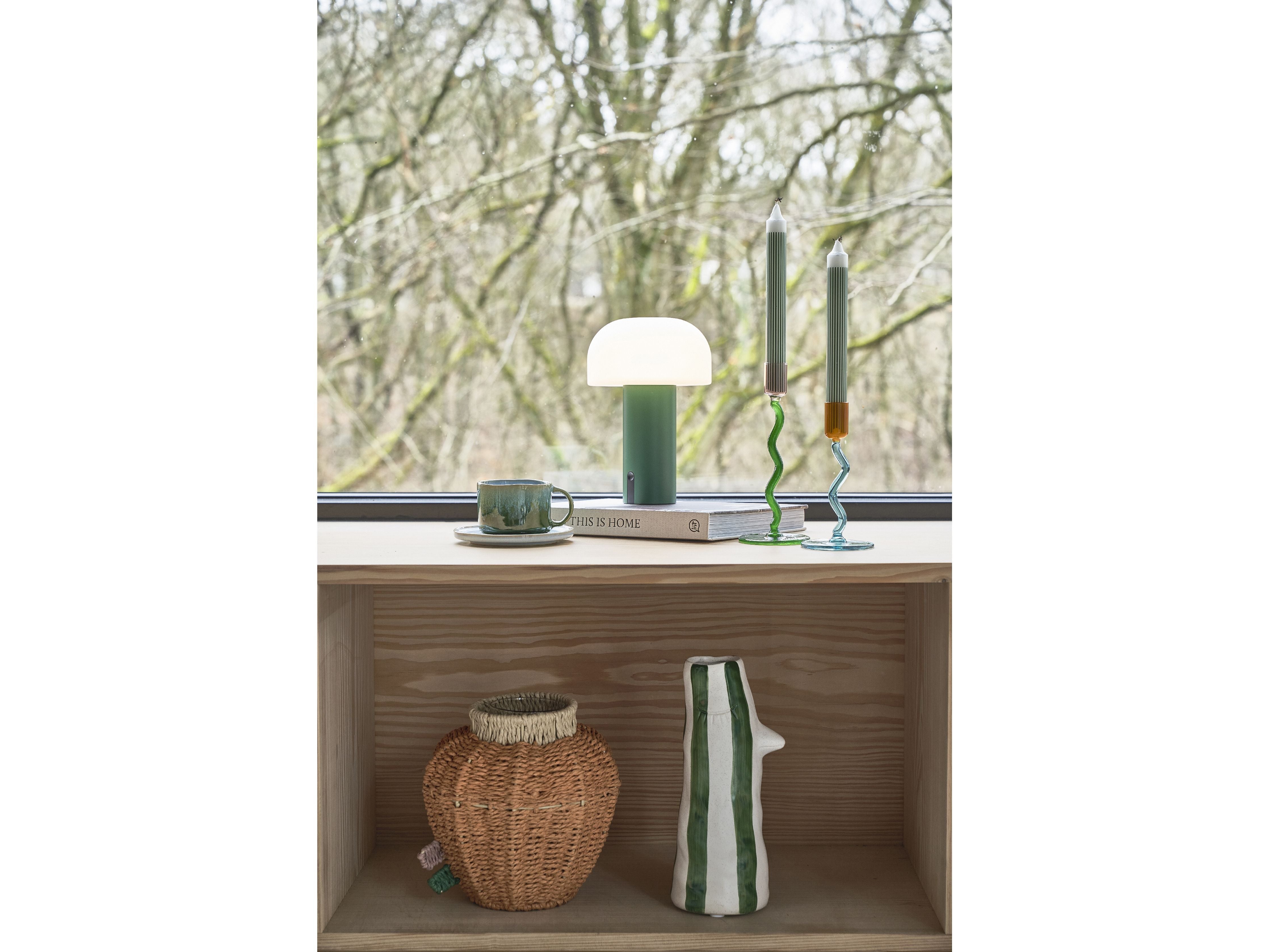 [product_category]-Villa Collection Styles Led Lamp ø 15 X 22.5 Cm, Green-Villa Collection-5722000313137-31313-VIL-5