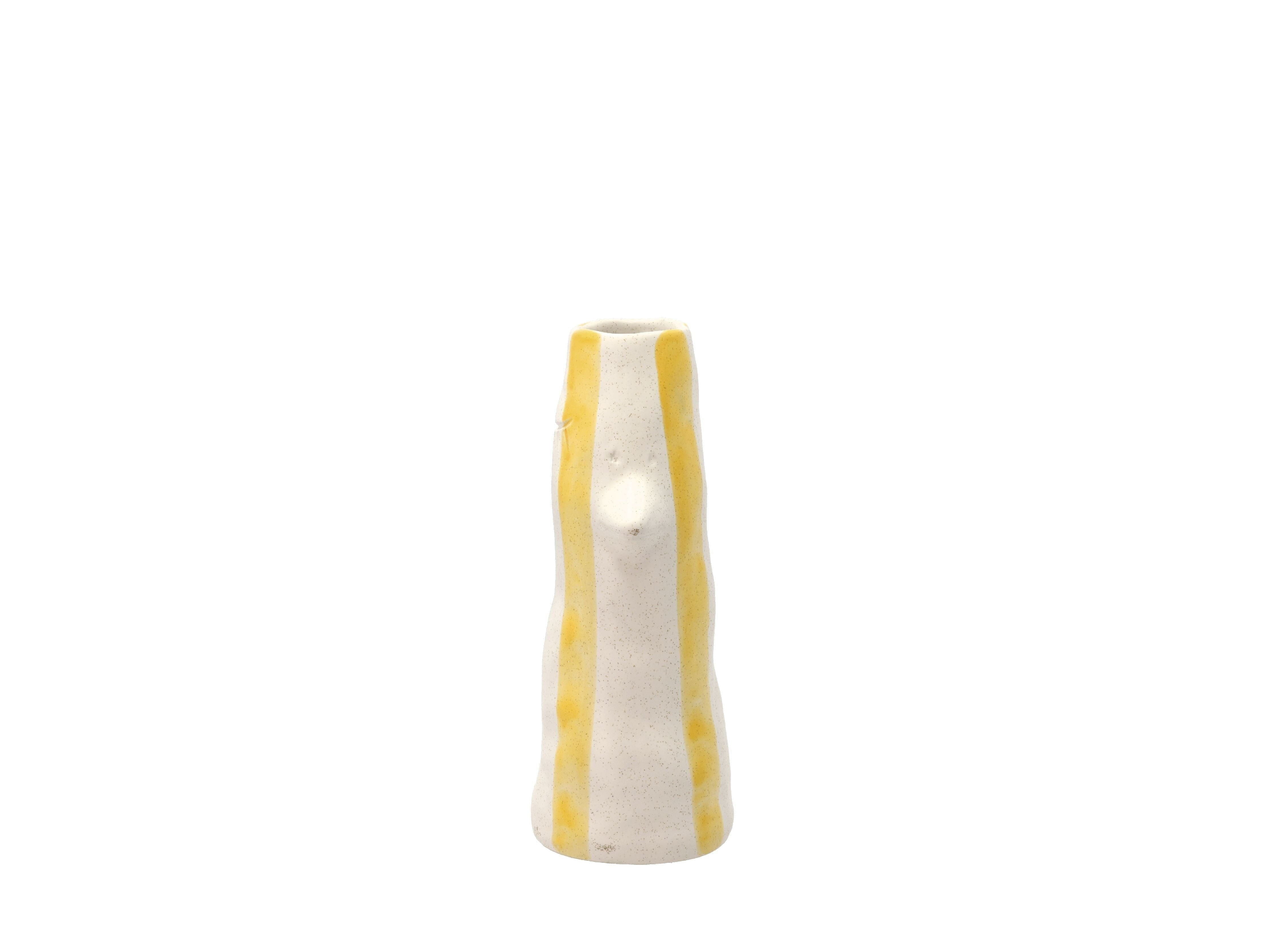[product_category]-Villa Collection Styles Vase With Beak And Eyelashes Small, Yellow-Villa Collection-5722000292463-29246-VIL-2