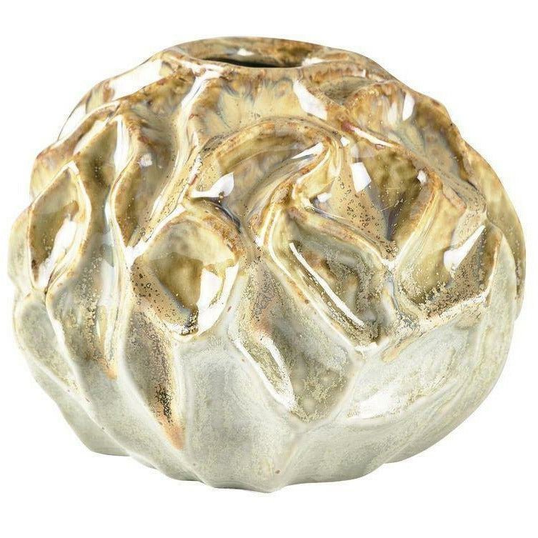Villa Collection Vase Ø 20 cm, písek/světle modrá