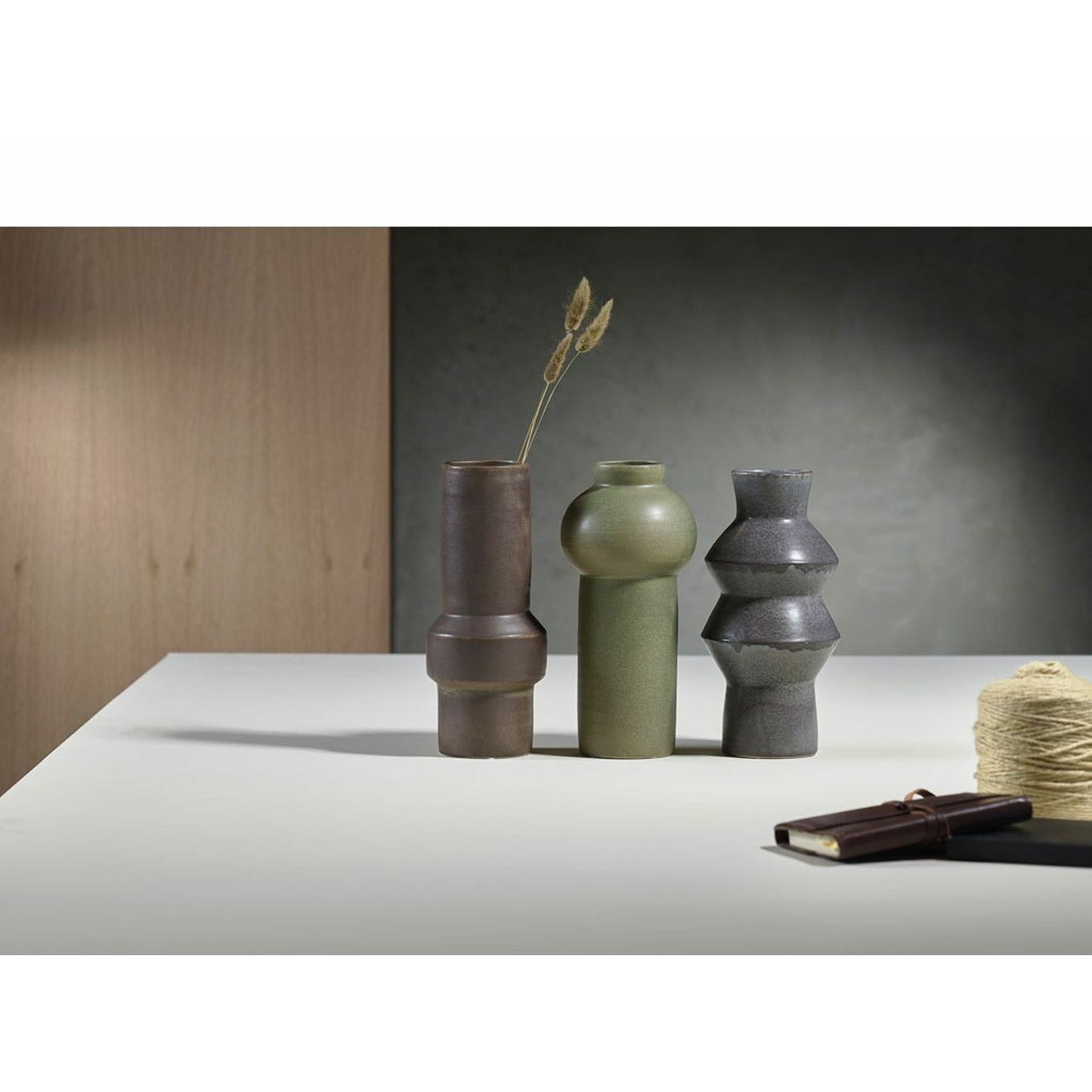 [product_category]-Villa Collection Vase øx H 12x30 Cm, Dark Brown-Villa Collection-5722000240914-24091-VIL-3