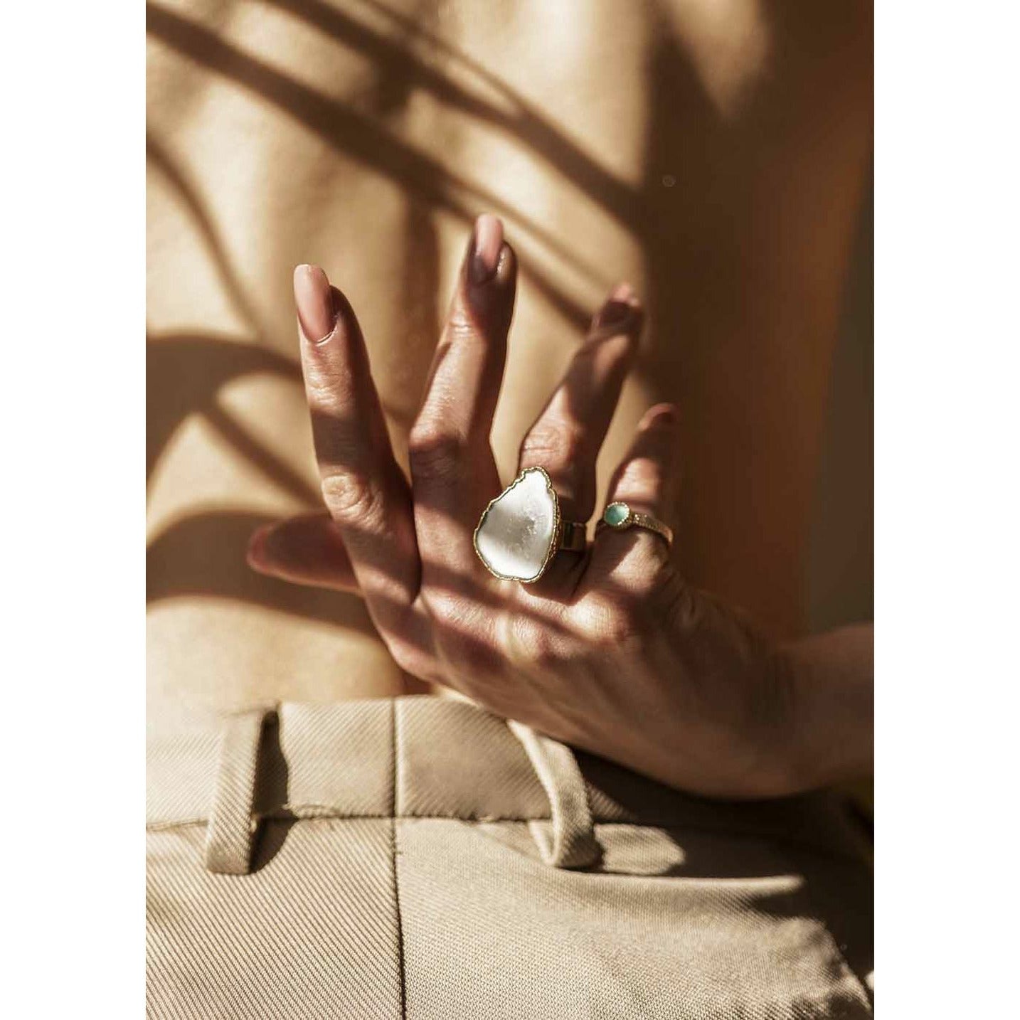 [product_category]-Vincent Asger Ring White Geode Gold Plated-House of Vincent-5744003061143-VJ039-URG-GW-HOU-2