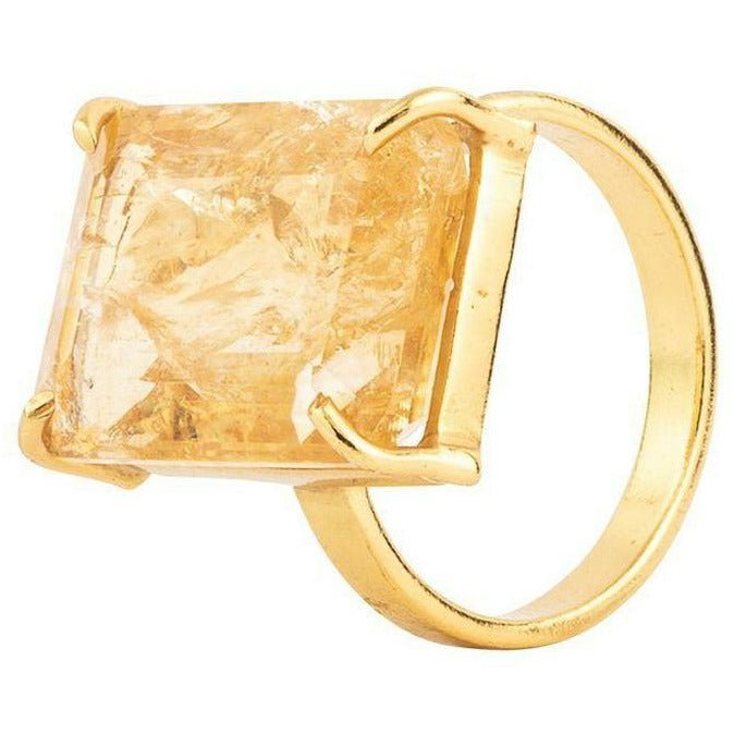 [product_category]-Vincent Candy Rock Citrine Ring Gold Plated, Size 54-House of Vincent-VJ080-LRG-CI-54-BT-HOU-1
