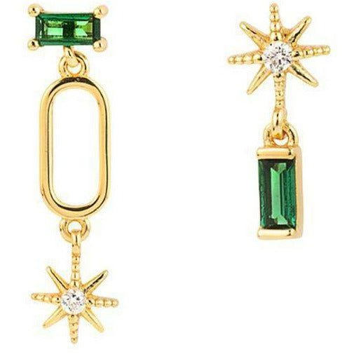[product_category]-Vincent Collector Earrings Green Gold Plated-House of Vincent-5744003060740-VJ066-LEG-G-HOU-1