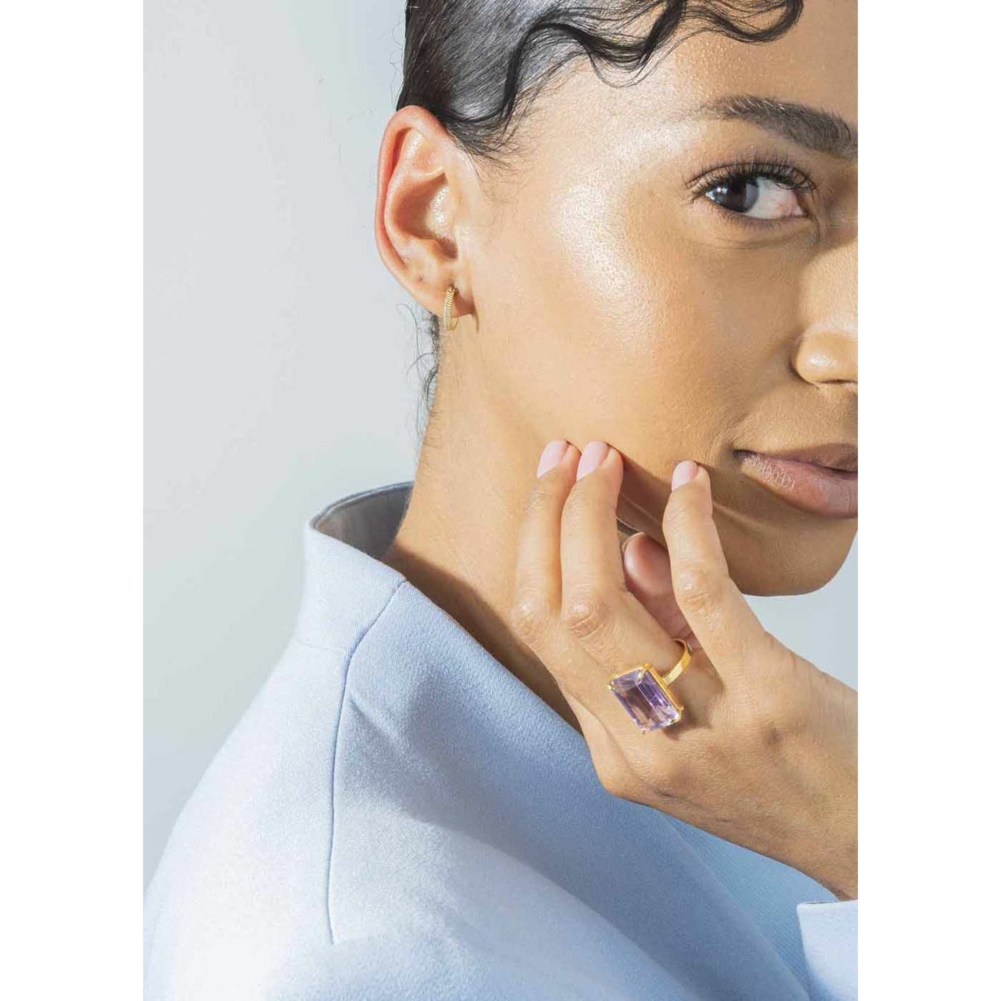 [product_category]-Vincent Fortune Plate Creol Earrings S Gold Plated-House of Vincent-5744003060801-VJ078-UEG-S-HOU-2