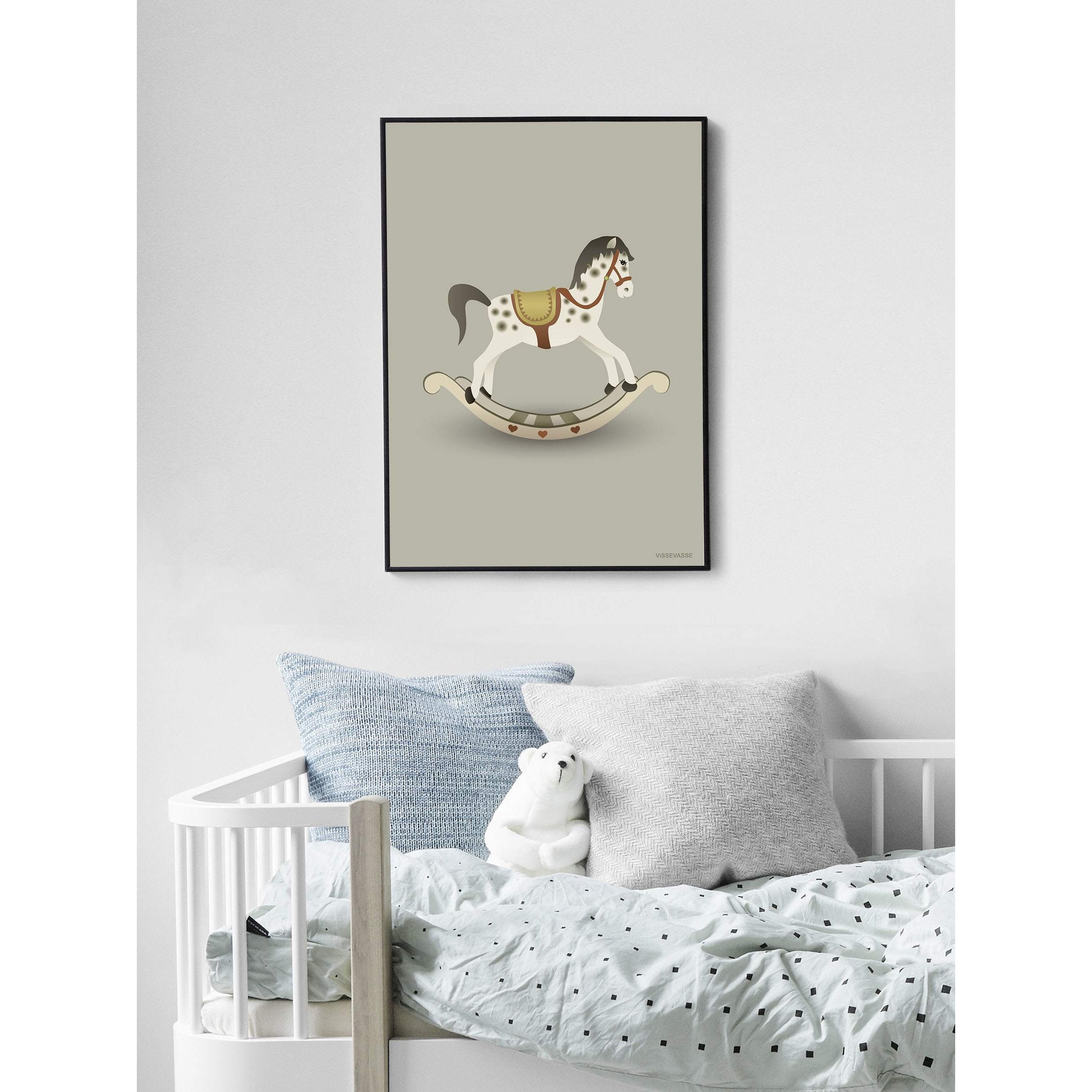 [product_category]-Vissevase Rocking Horse Poster 15 X21 Cm, Sandy Brown-Vissevasse-5713138721413-F-2017-214-S-VIS-2