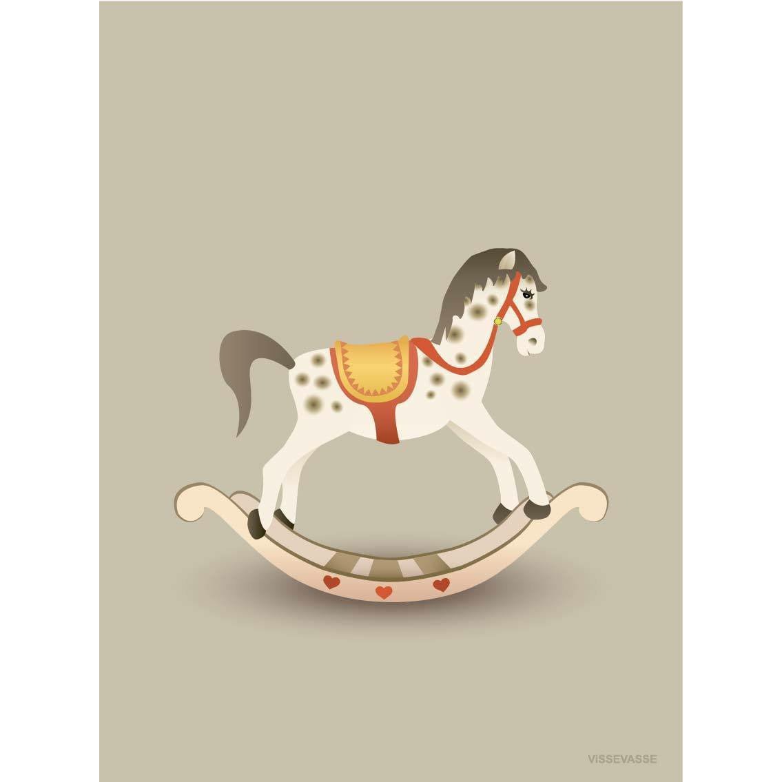 [product_category]-Vissevase Rocking Horse Poster 50 X70 Cm, Sandy Brown-Vissevasse-5713138721437-F-2017-214-L-VIS-1