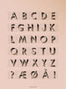  ABC Poster 15 x21 cm růžová