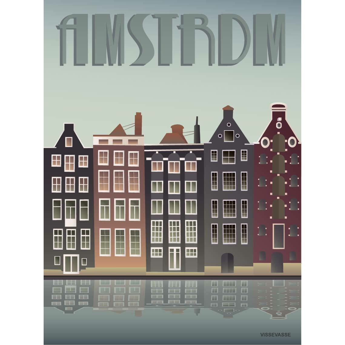 [product_category]-Vissevasse Amsterdam Kanalhäuser Poster, 30 X40 Cm-Vissevasse-5713138500520-F-2015-005-M-VIS-1