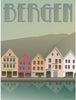  Bergen Bryggen plakát 15 x21 cm