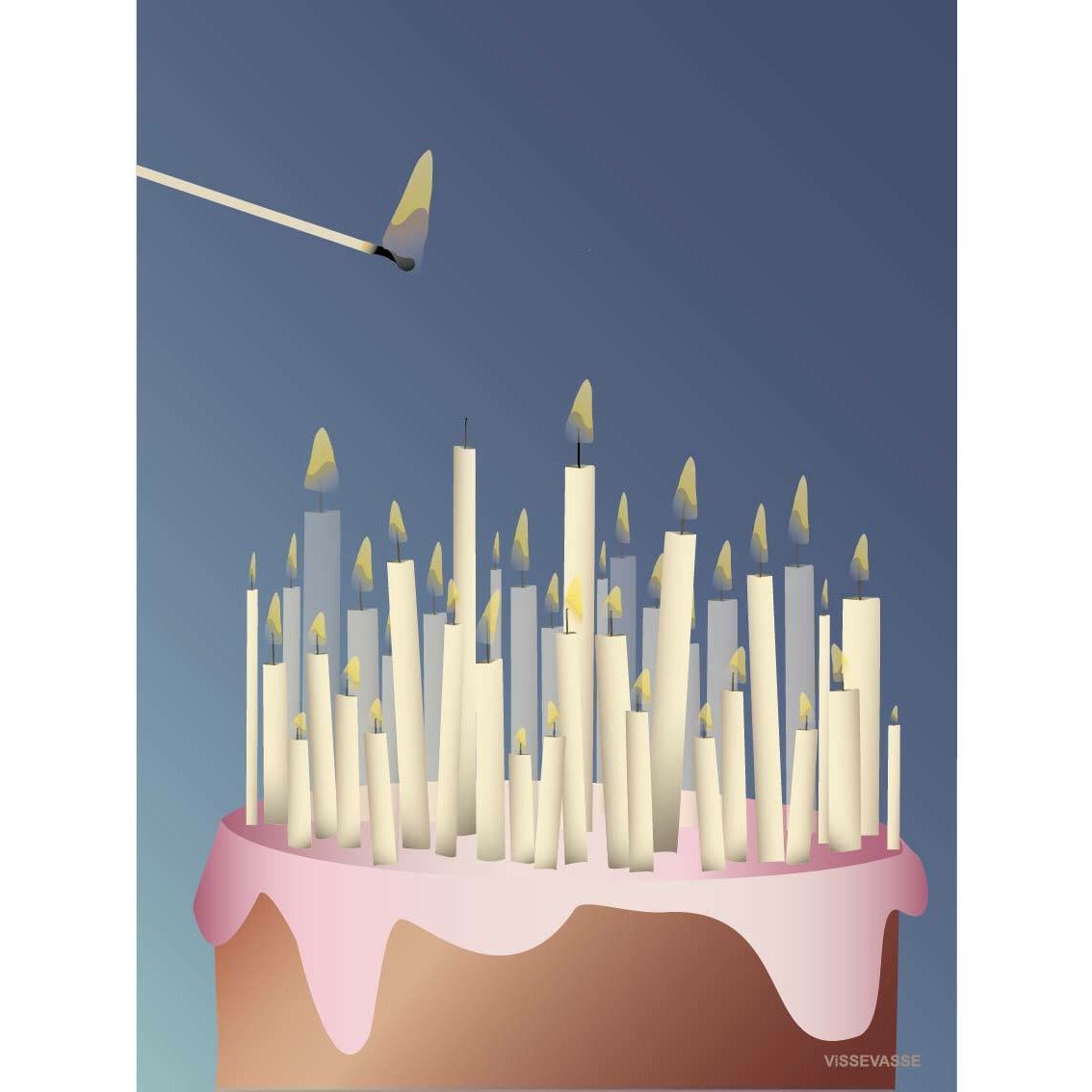 [product_category]-Vissevasse Cake With Candles Card, A7-Vissevasse-5713138606956-F-2016-069-XX-VIS-1