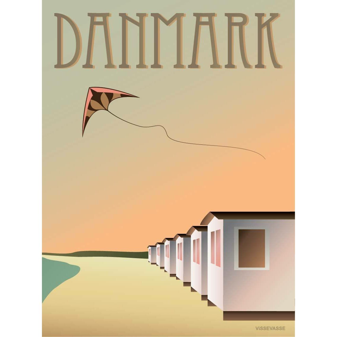 [product_category]-Vissevasse Denmark Beach Houses Poster, 50 X70 Cm-Vissevasse-5713138480136-F-2014-801-L-VIS-1