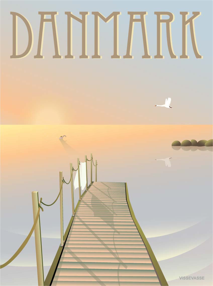 [product_category]-Vissevasse Denmark The Bathing Jetty Poster, 30x40 Cm-Vissevasse-5713138201724-F-2022-017-M-VIS-1
