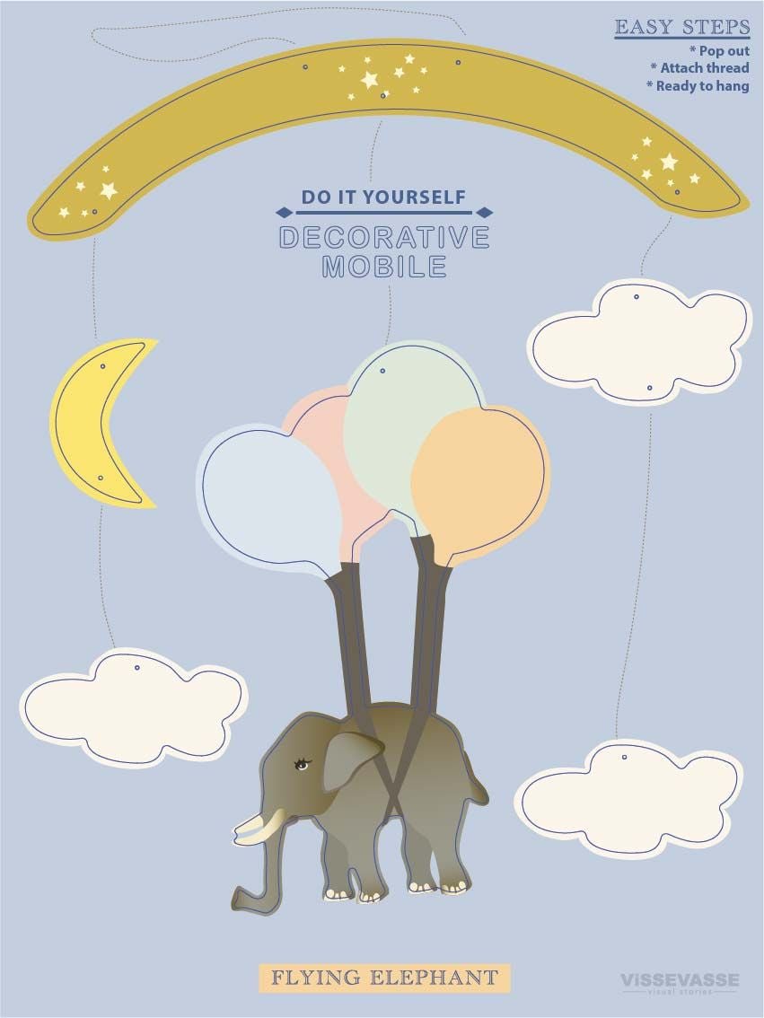 [product_category]-Vissevasse Flying Elephant Decorative Mobile-Vissevasse-5713138109396-F-2021-093-MB-VIS-1