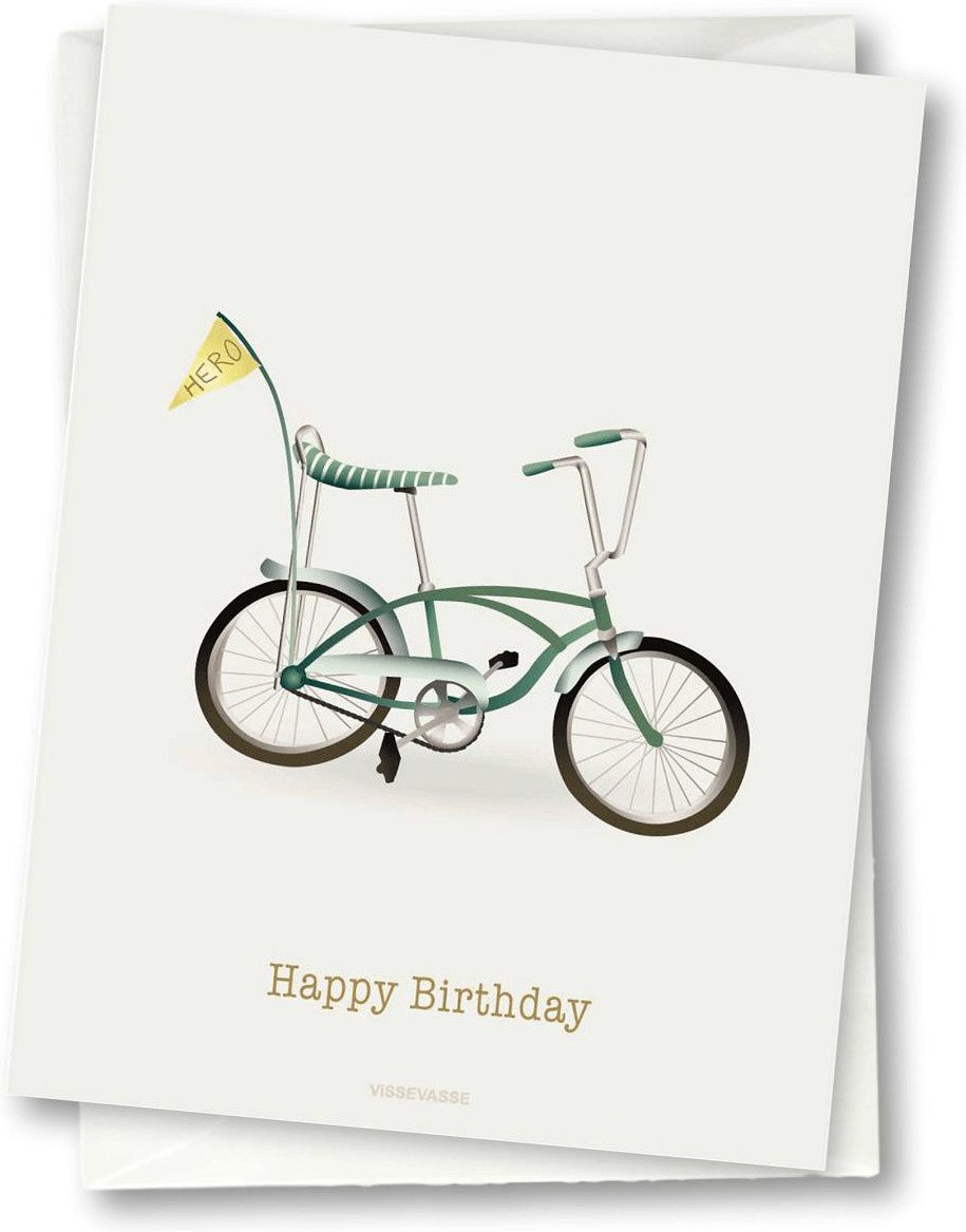 [product_category]-Vissevasse Happy Birthday Bicycle Greeting Card, 10,5x15cm-Vissevasse-5713138802105-F-2018-021-XS-VIS-1