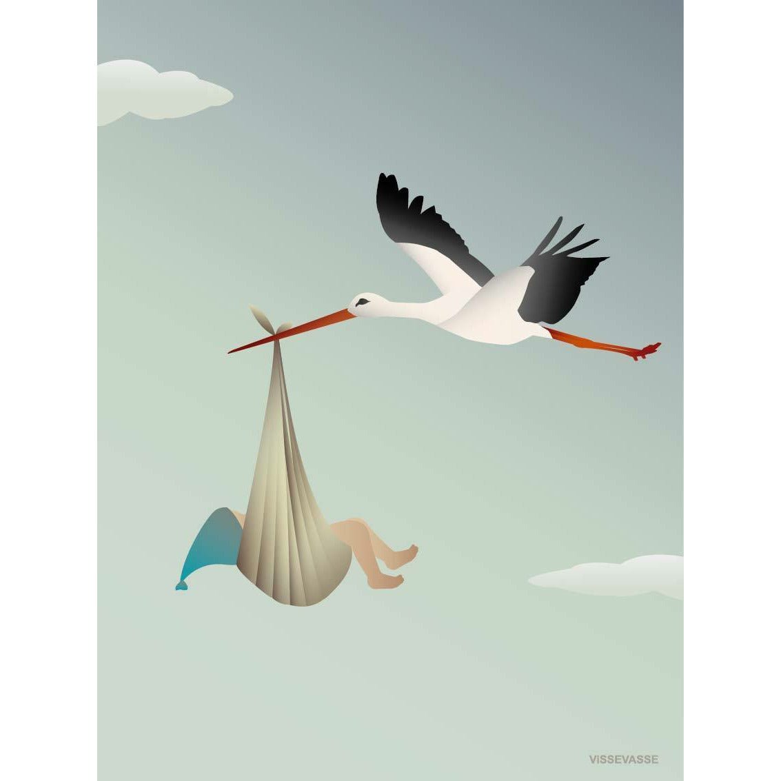 [product_category]-Vissevasse Stork Greeting Card 15 X21 Cm, Blue-Vissevasse-5713138605614-F-2016-056-S-VIS-2