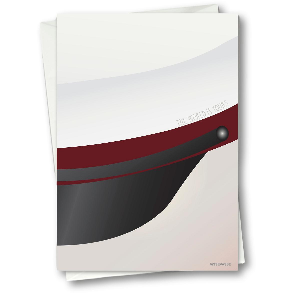 [product_category]-Vissevasse Student Cap Greeting Card 15 X21 Cm, Red-Vissevasse-5713138606116-F-2016-061-S-VIS-1