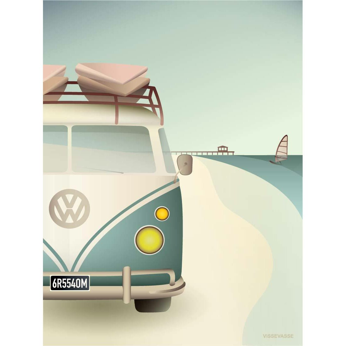[product_category]-Vissevasse Vw Camper Poster, 30 X40 Cm-Vissevasse-5713138614029-F-2016-140-M-VIS-1