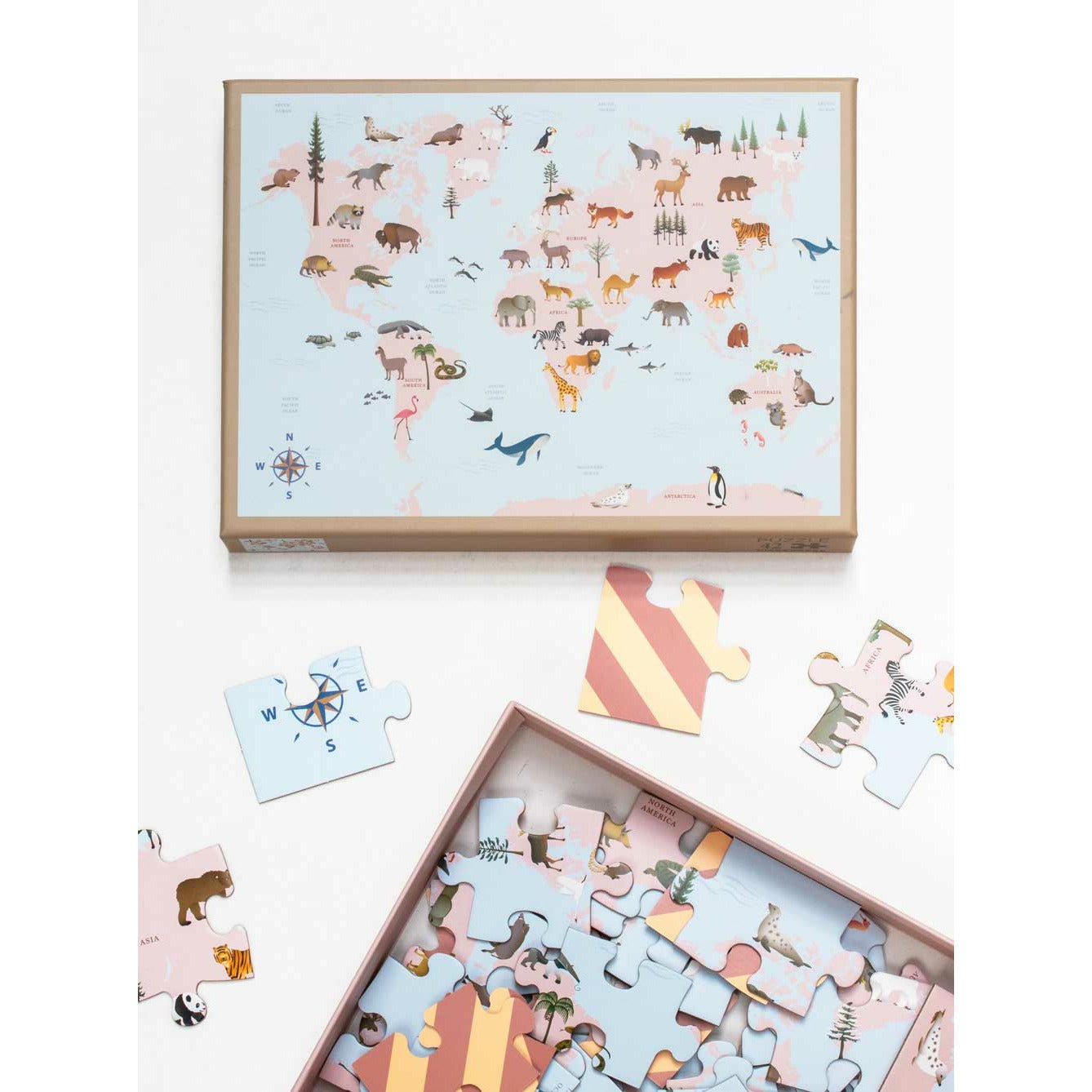[product_category]-Vissevasse World Map Animal Puzzle With 42 Pieces-Vissevasse-5713138102595-F-2021-025-G6-VIS-1