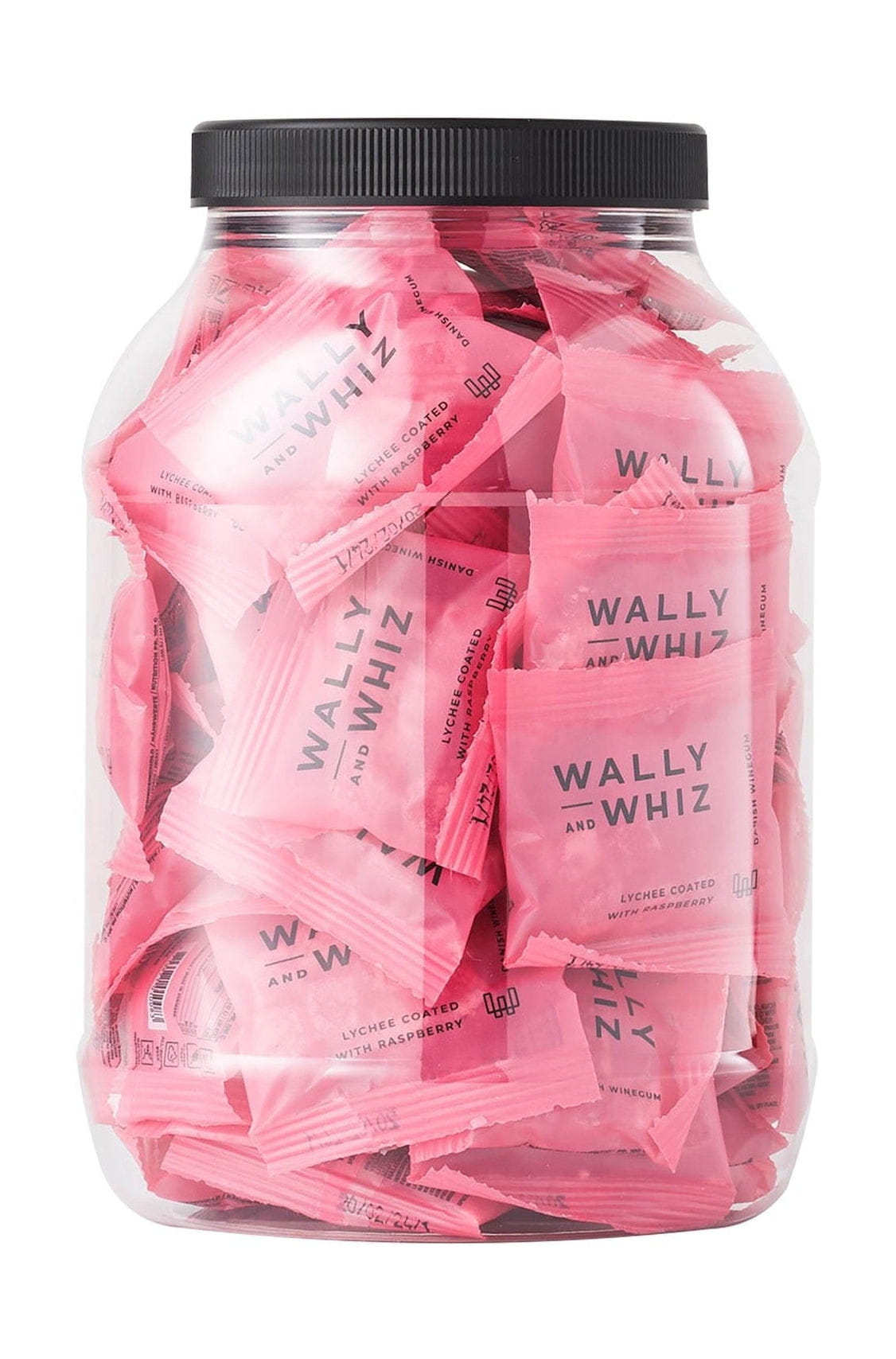 [product_category]-Wally And Whiz Wine Gum Jar With 50 Flowpacks, Lychee With Raspberry-Wally and Whiz-5713471010083-f033301807-WAL-1