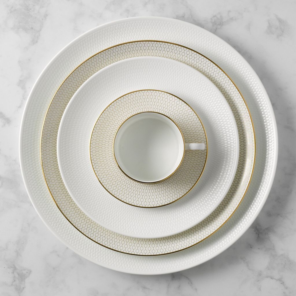 [product_category]-Wedgwood Arris Plate 17 Cm, White/Gold-Wedgwood-701587194808-40007541-WED-2