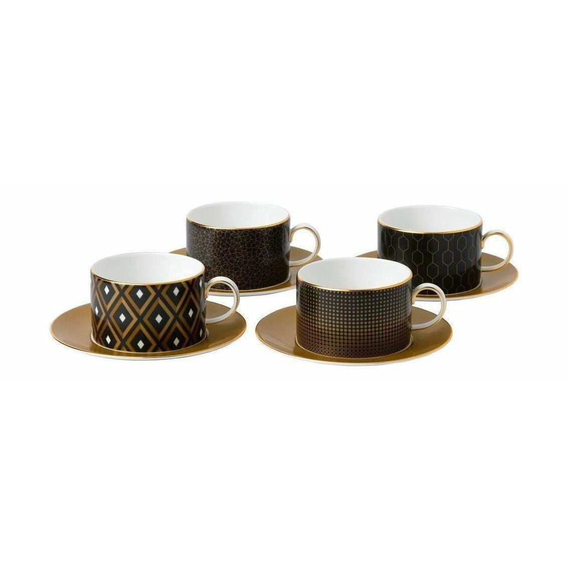 [product_category]-Wedgwood Arris Teacup 0.18 L & Saucer Set Mixed Patterns 4pcs Gift Box-Wedgwood-701587195102-40007555-WED-1