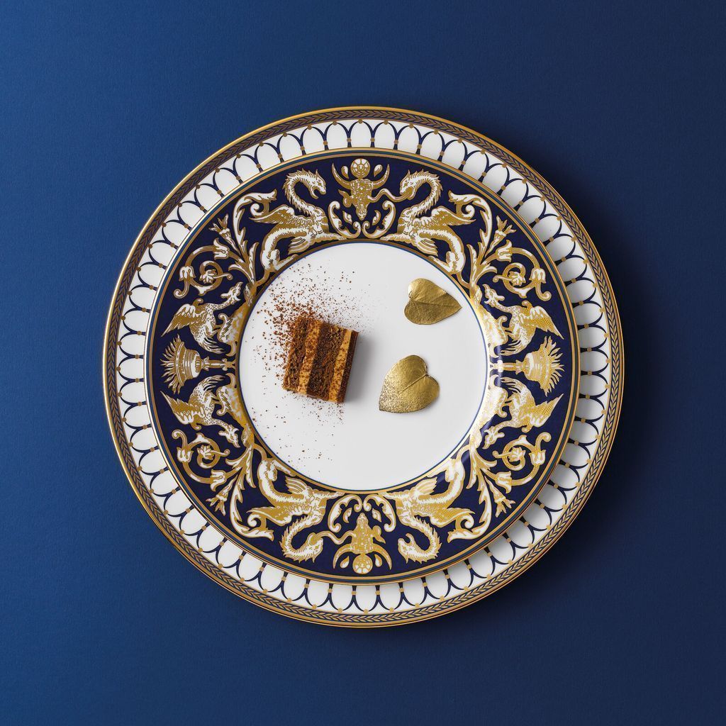 [product_category]-Wedgwood Renaissance Gold Florentine Accent Plate 23 Cm, White/Blue-Wedgwood-91574129921-5C102103109-WED-4