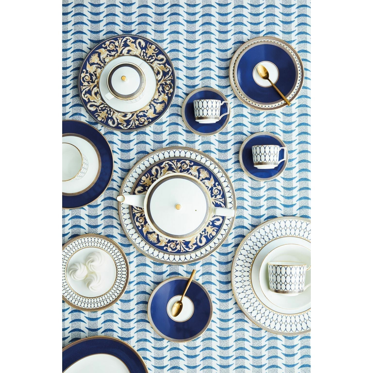 [product_category]-Wedgwood Renaissance Gold Teacup & Saucer 2 Pcs., White/Blue-Wedgwood-701587433334-1054481-WED-2