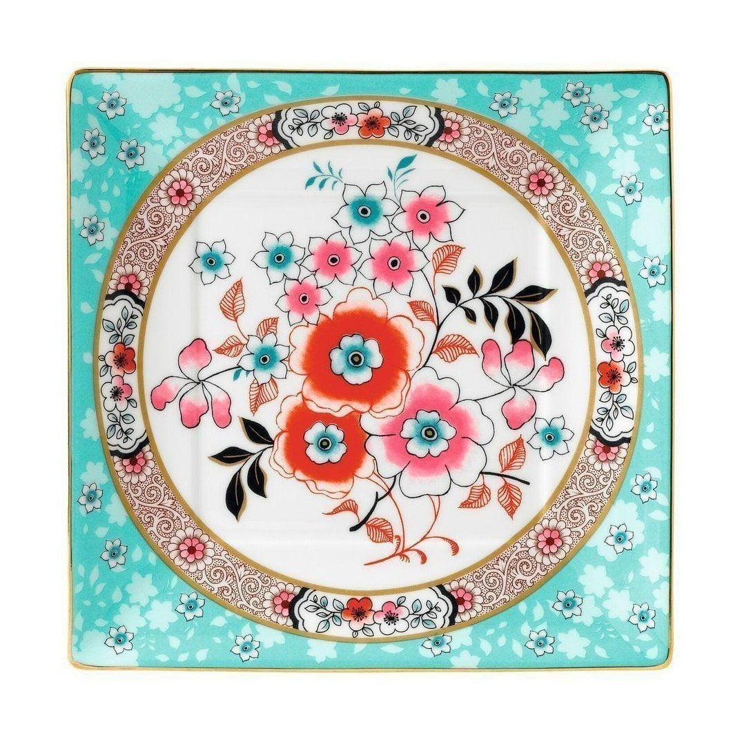 [product_category]-Wedgwood Wonderlust Camellia Square Tray 14.5 Cm Gift Box, Turquoise-Wedgwood-701587314329-40023911-WED-1