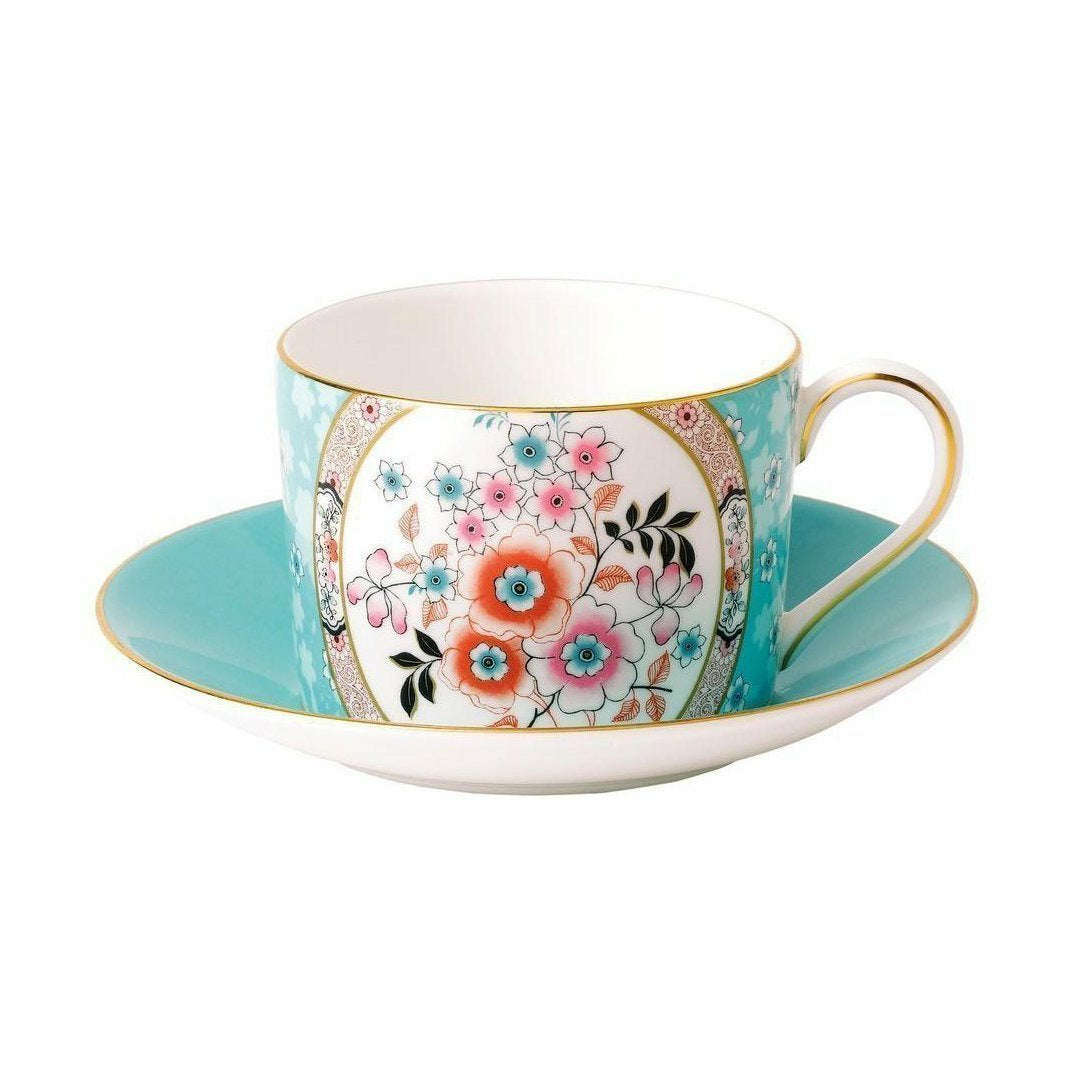 [product_category]-Wedgwood Wonderlust Camellia Teacup & Saucer 0,15 L Gift Box, Turquoise-Wedgwood-701587380331-40031703-WED-1