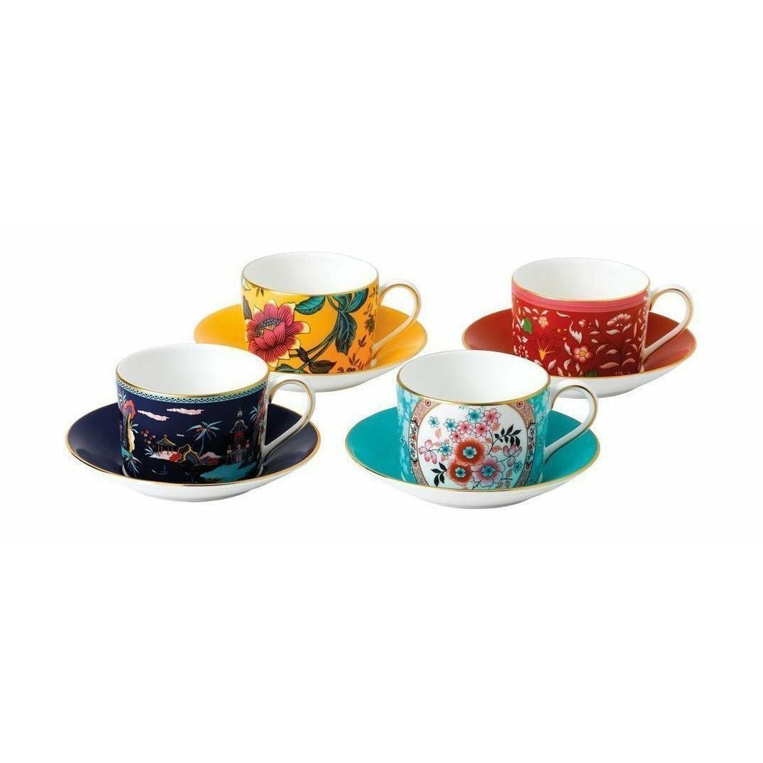 [product_category]-Wedgwood Wonderlust Sets Mixed Patterns Teacup & Saucer Set 4 Pcs Gift Box-Wedgwood-701587413558-40035085-WED-1