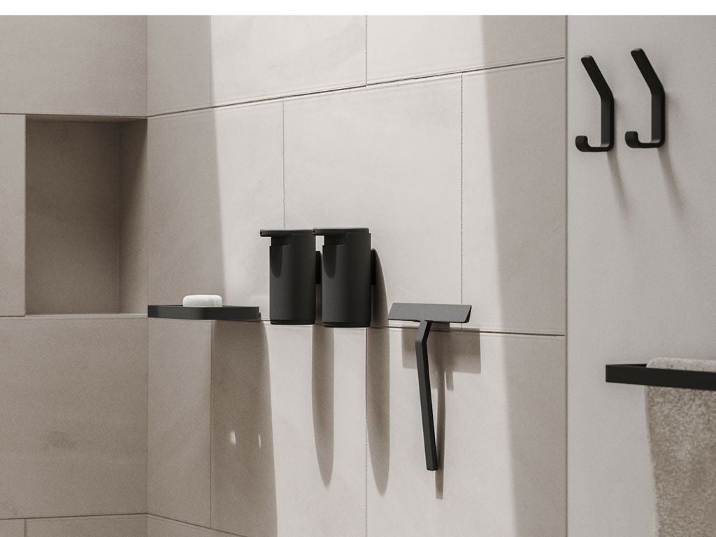 [product_category]-Zone Denmark Rim Soap Dispenser For Wall 0,2 L, Black-Zone Denmark-5722000146452-14645-ZON-2
