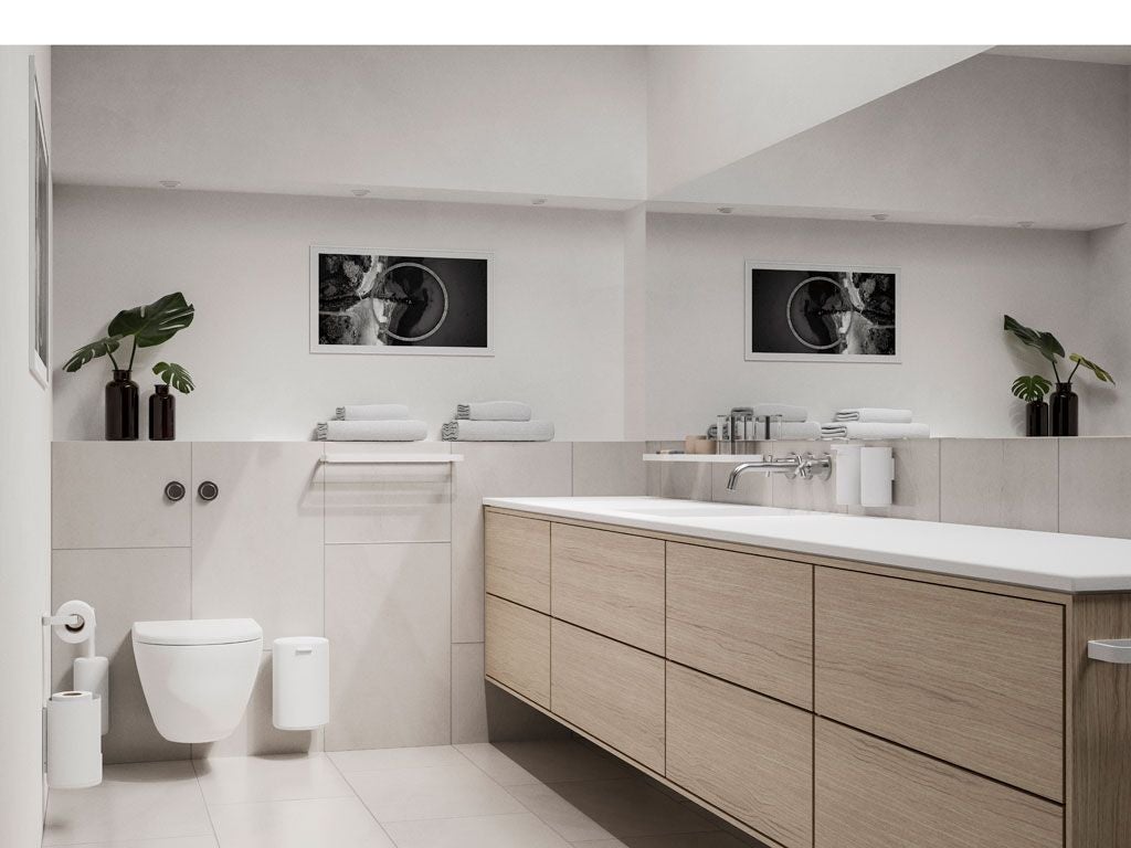 [product_category]-Zone Denmark Rim Towel Rail Double 70x12,5 Cm, White-Zone Denmark-5722000144748-14474-ZON-2