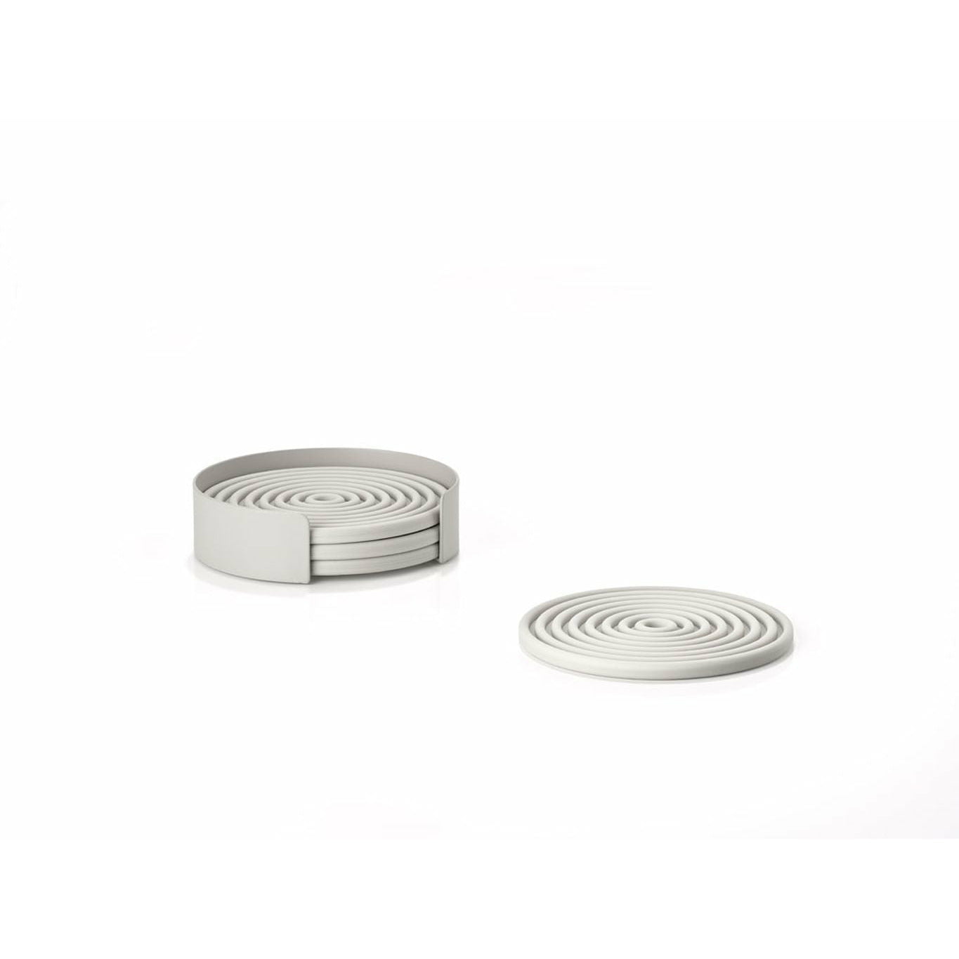 [product_category]-Zone Denmark Rocks Glass Coaster Set Of 4, Warm Grey-Zone Denmark-5722000148340-14834-ZON-2