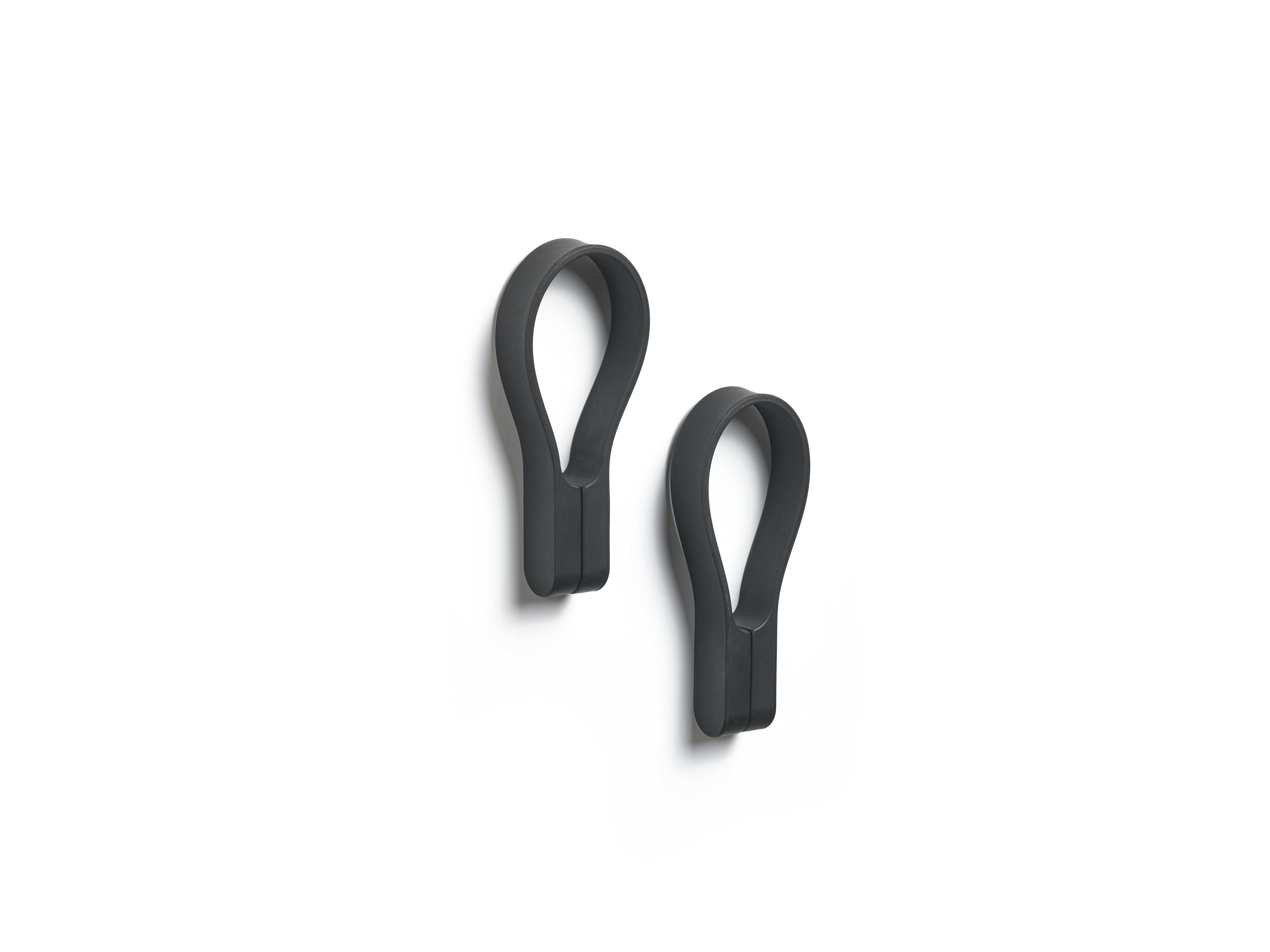 [product_category]-Zone Denmark Towel Rail 9 Cm 2 Pcs., Black-Zone Denmark-5722000279204-27920-ZON-1