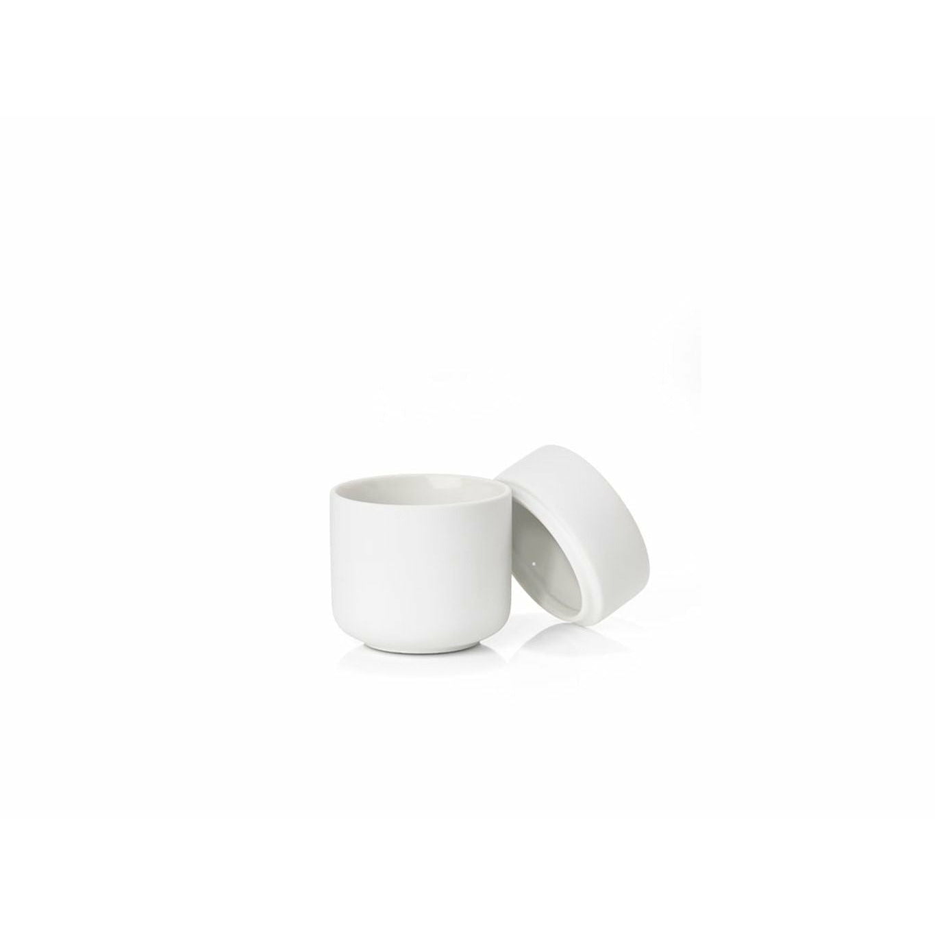 [product_category]-Zone Denmark Ume Cotton Swabs And Cosmetic Pads Container øx H 8,3x10,3 Cm, White-Zone Denmark-5722000157564-15755-ZON-2