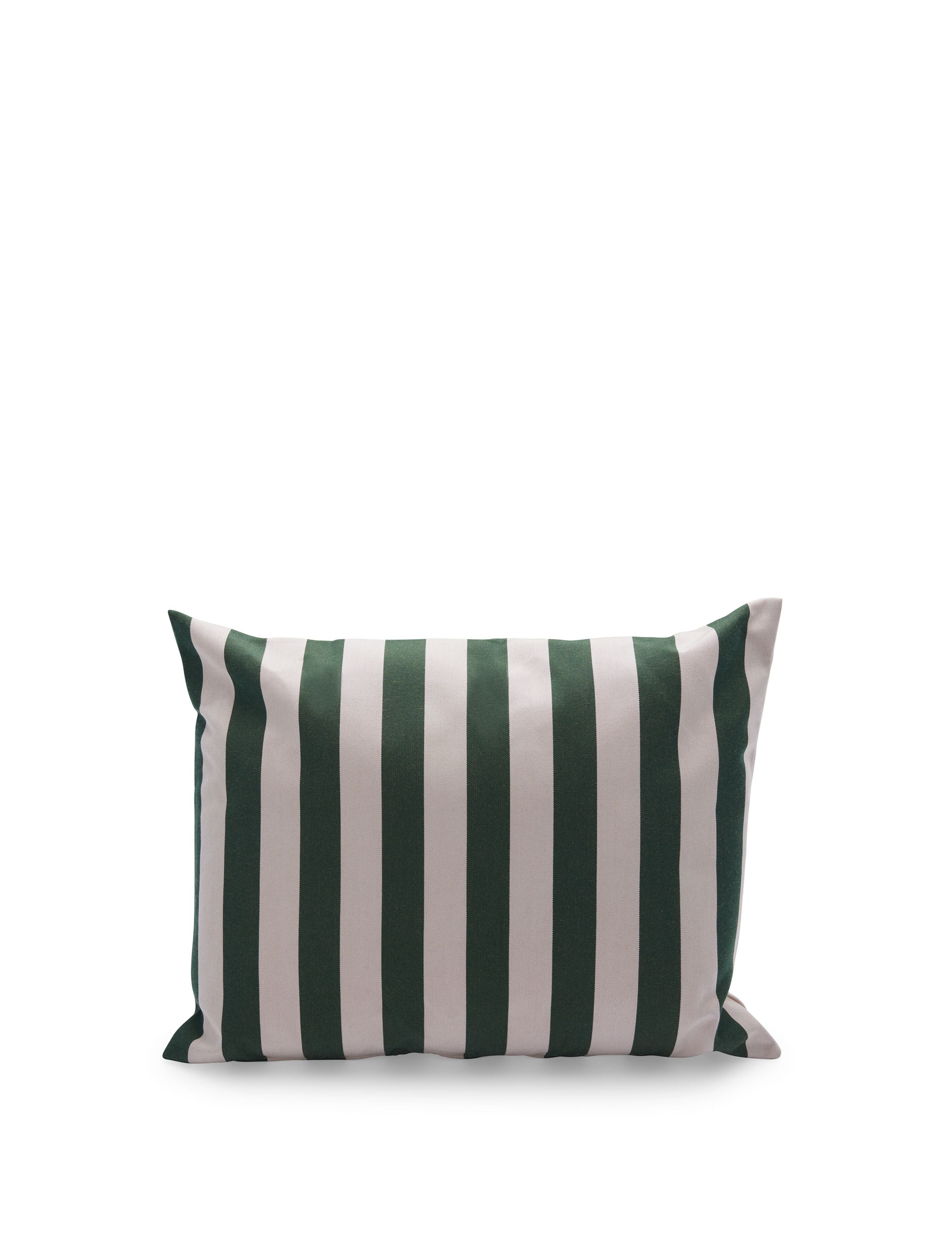 Skagerak Barriere Pillow 50x40 Cm, Light Apricot/Dark Green Stripe