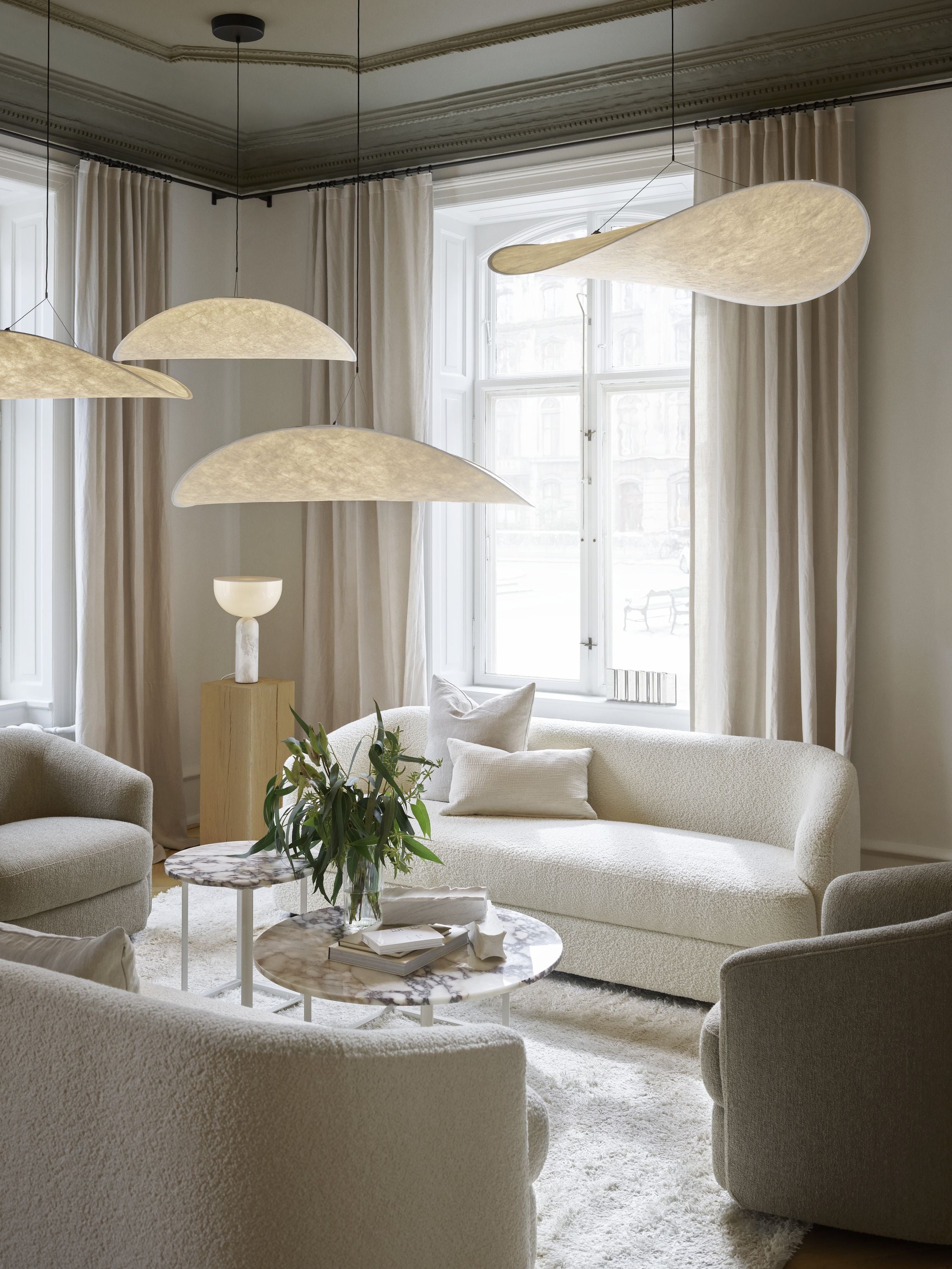 Nová práce napjatá přívěsková lampa, Ø 90 cm
