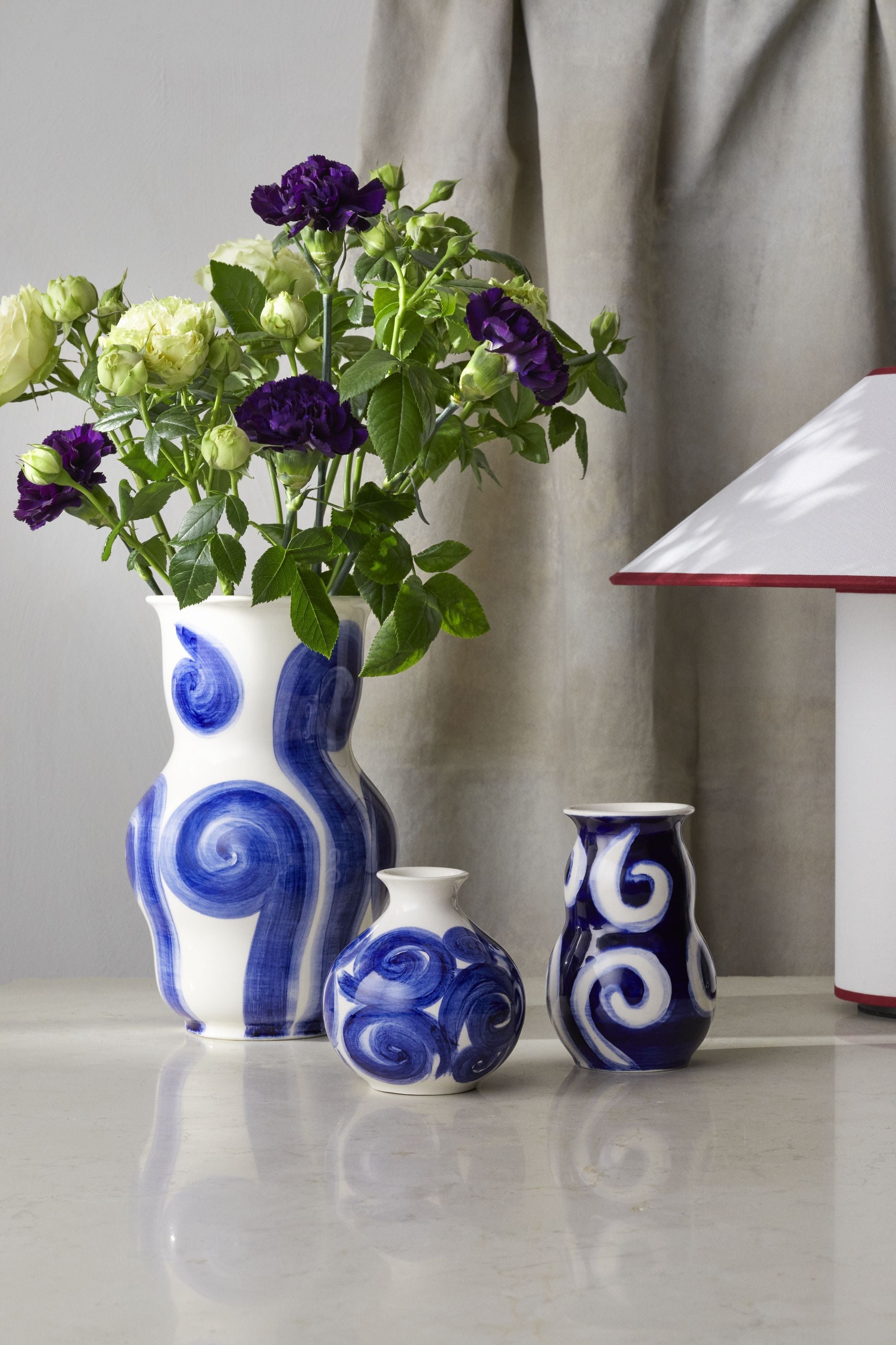 Kähler Tulle Vase H22.5 cm blå