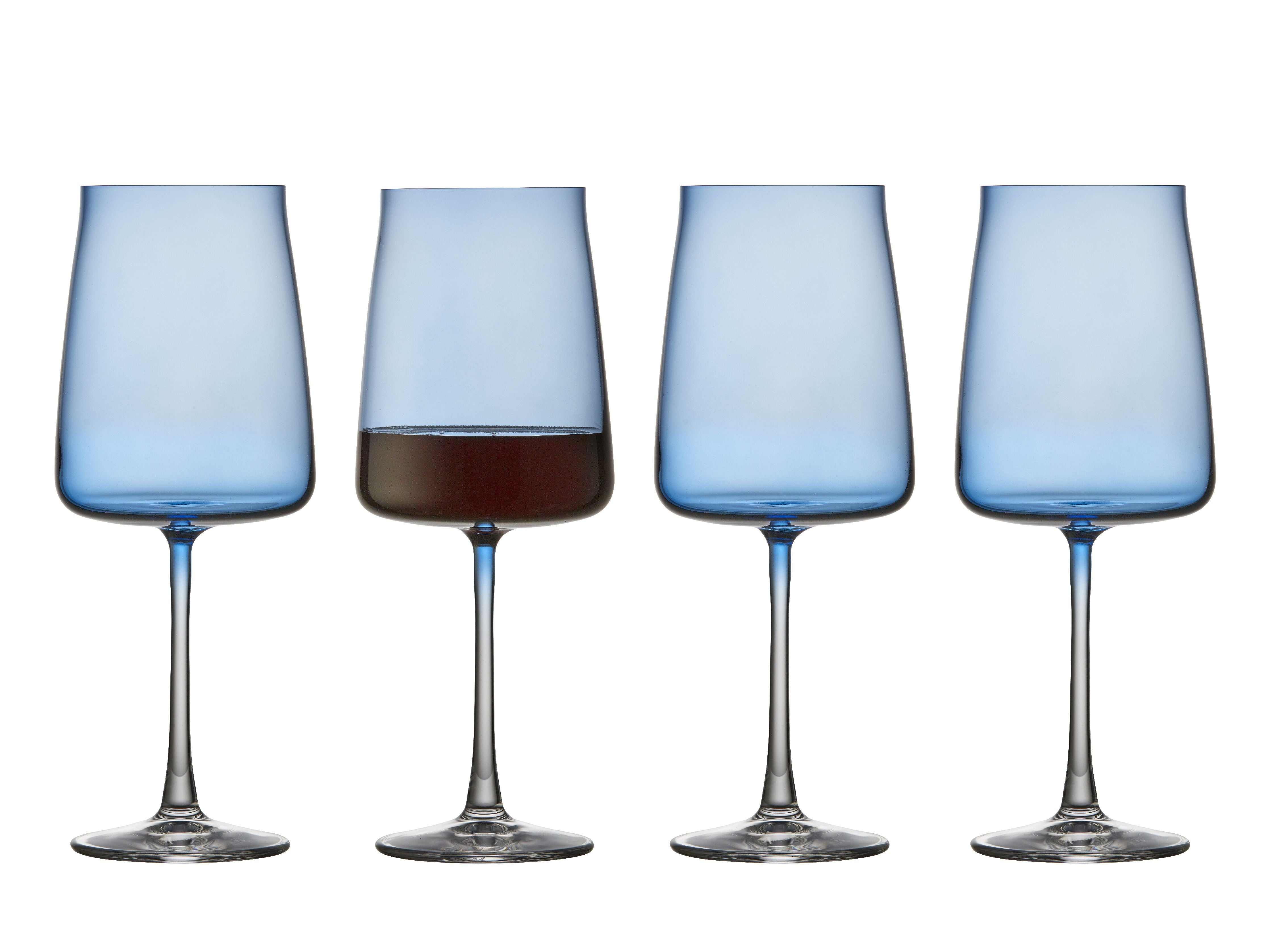 Lyngby Glas Krystal Zero Red Wine Glass 54 Cl 4 Pcs, Blue
