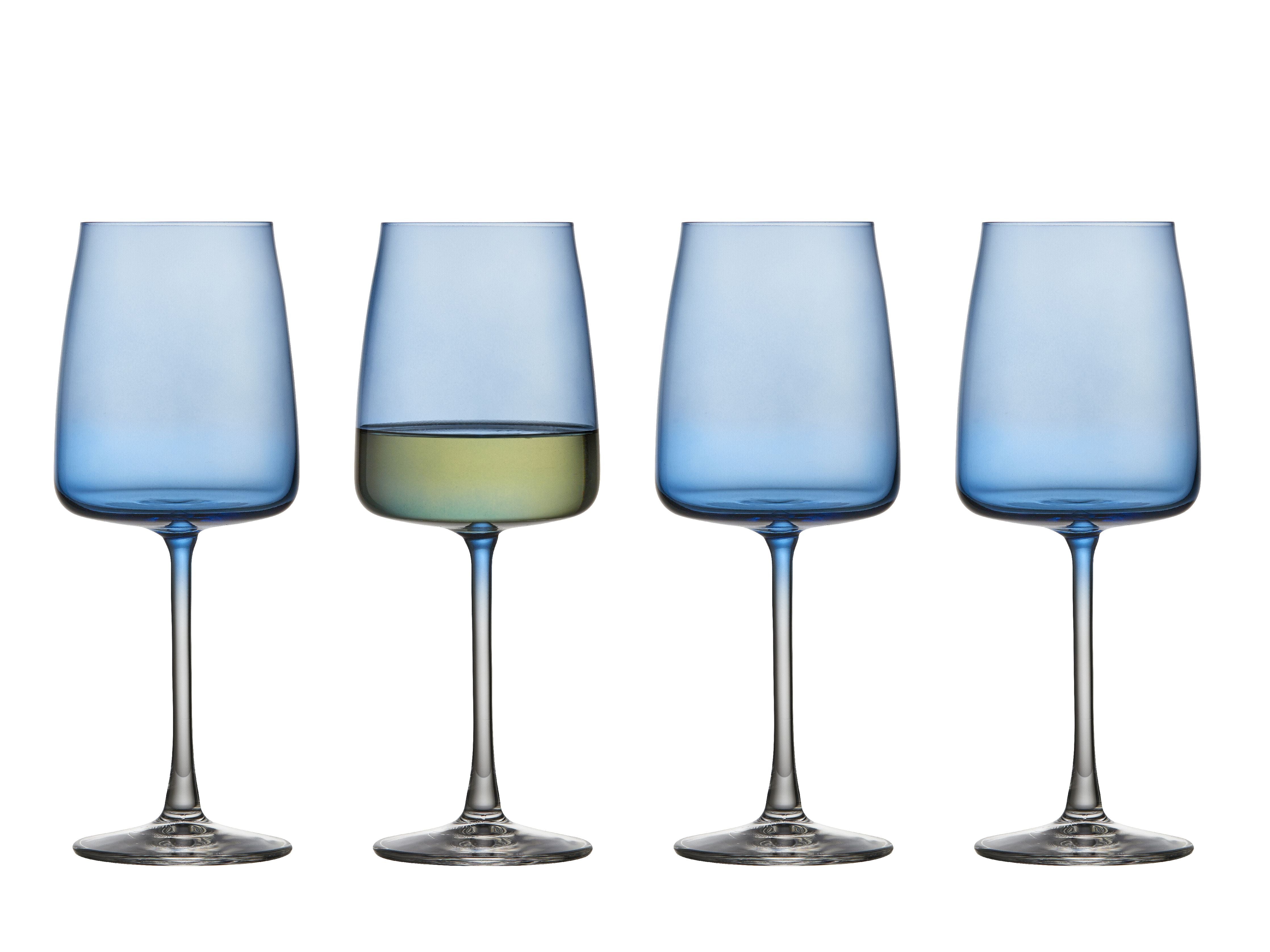 Lyngby Glas Krystal Zero White Wine Glass 43 Cl 4 Pcs, Blue
