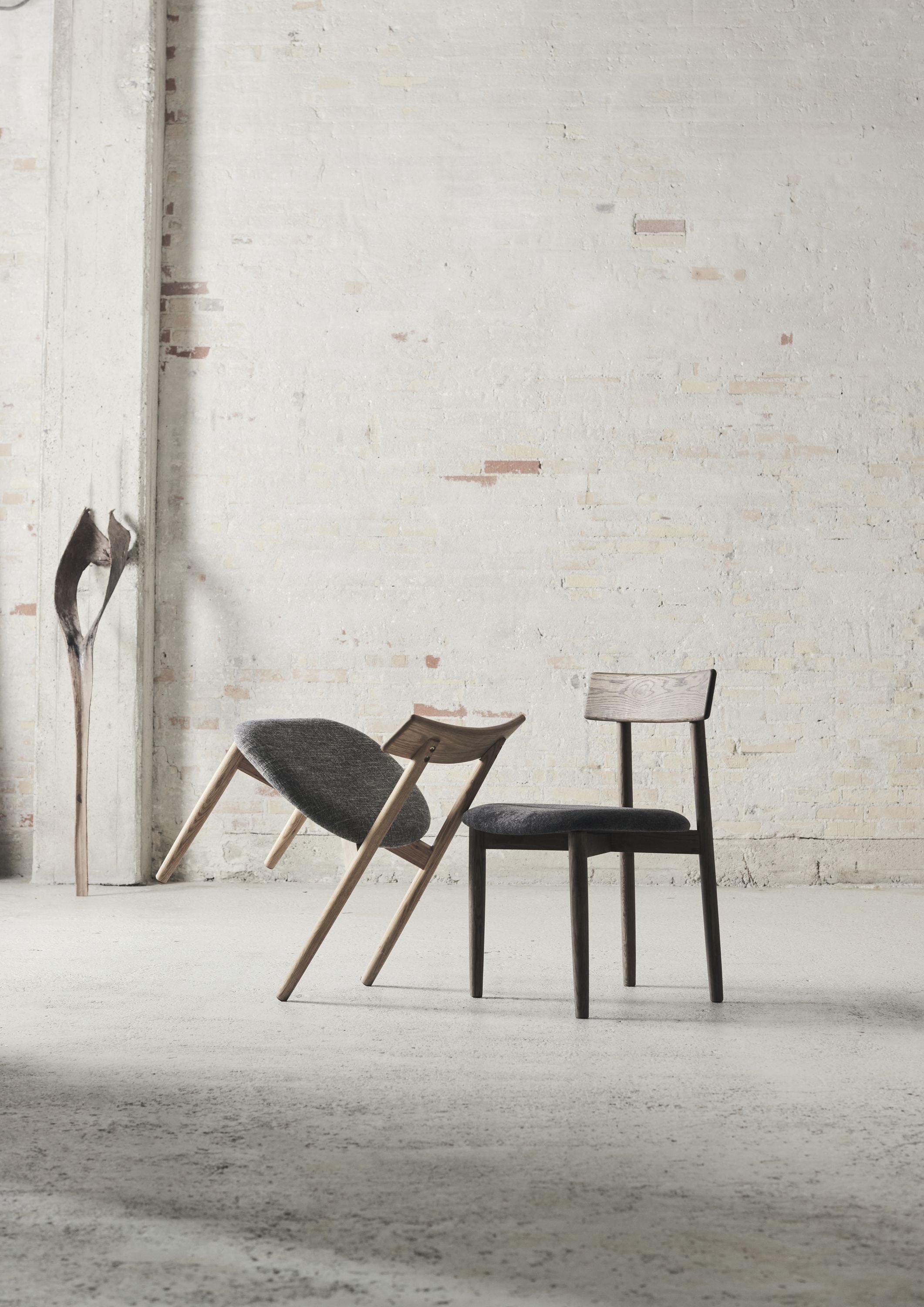 Muubs Tetra Dining Chair, Nature/Concrete