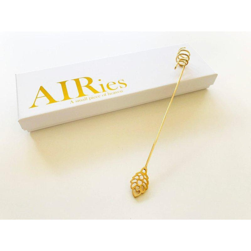 Ai Ries Candle Holder For Christmas Tree With Fir Cone, Gold