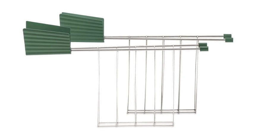 Alessi Plissé Set Consisting Of Two Toaster Tongs, Green