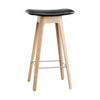 Andersen Furniture Hc1 Bar Stool Oak, Black Leather Seat, H 67cm